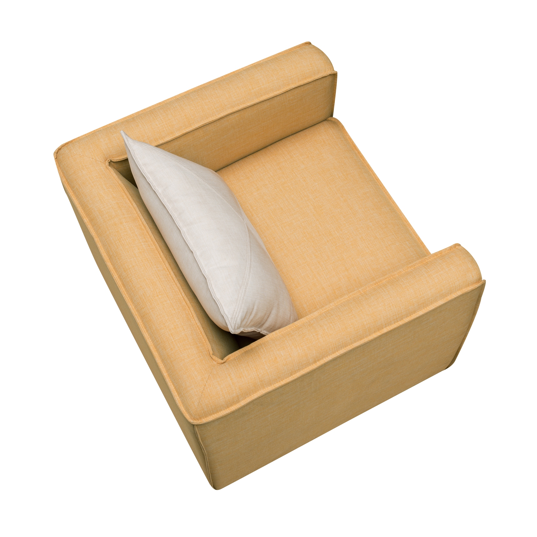 Furniture of America Yakton Beige Solid Wood Padded Armrest Accent