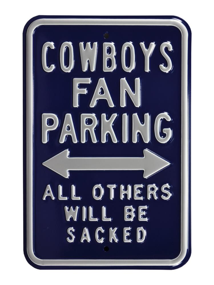 NFL Dallas Cowboys Fan Zone Parking sign