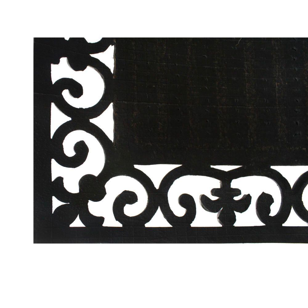 Classic Rubber & Coir Doormats  Ornate Bordered Mat for Outdoors