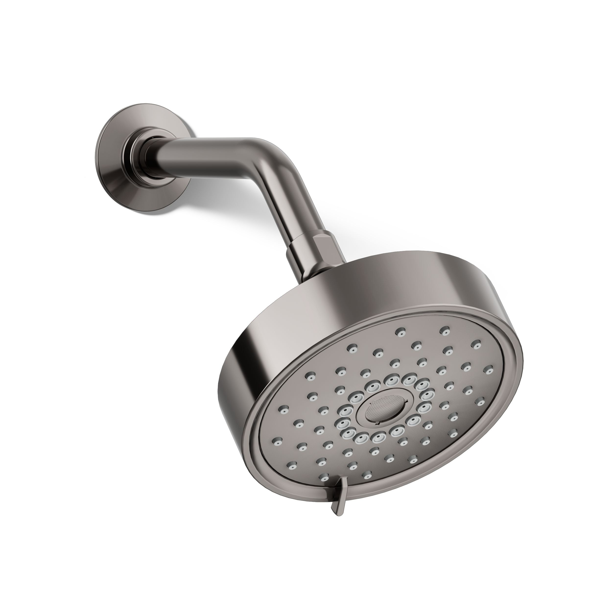 KOHLER K-22170-TT Purist 3.0 -Spray Vibrant Titanium 5.5-in Round Shower Head 2.5 GPM