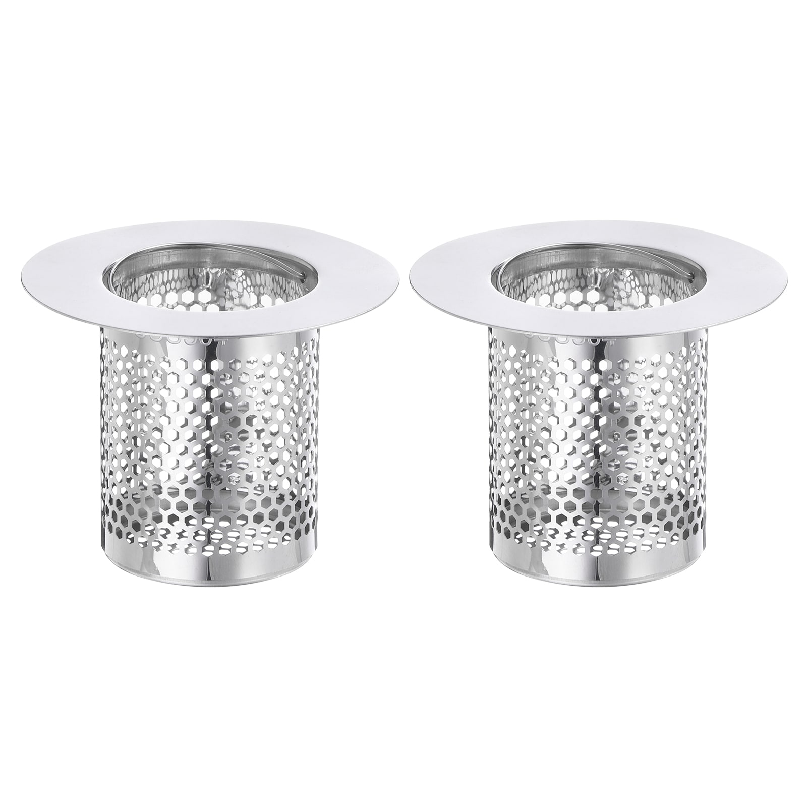 Unique Bargains - 2pcs Shower Drain Strainer 2 Inch  x 2.5 Inch  Stainless Steel Floor Drain Stra...