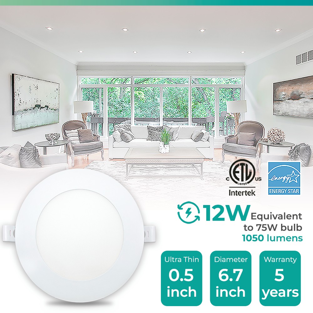 Infibrite Canless Slim Round Recessed 24-Pack 6-in LED Remodel or New  Construction White Airtight Ic Baffle Canless Recessed Light Kit in the Recessed  Light Kits department at