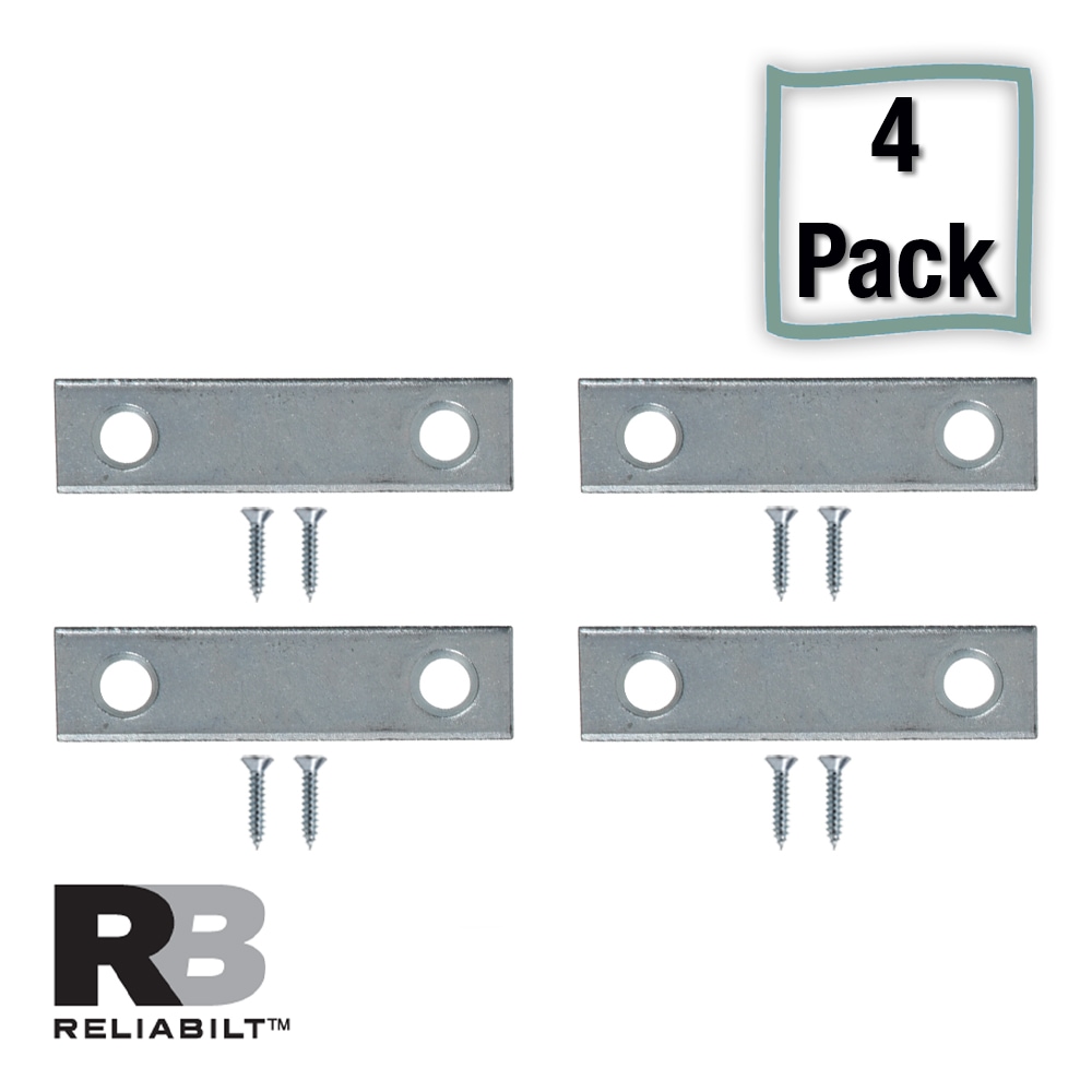 RELIABILT 605766 2-in x 0.06-in x 0.5-in Zinc-plated Steel Mending brace 4 -Pack