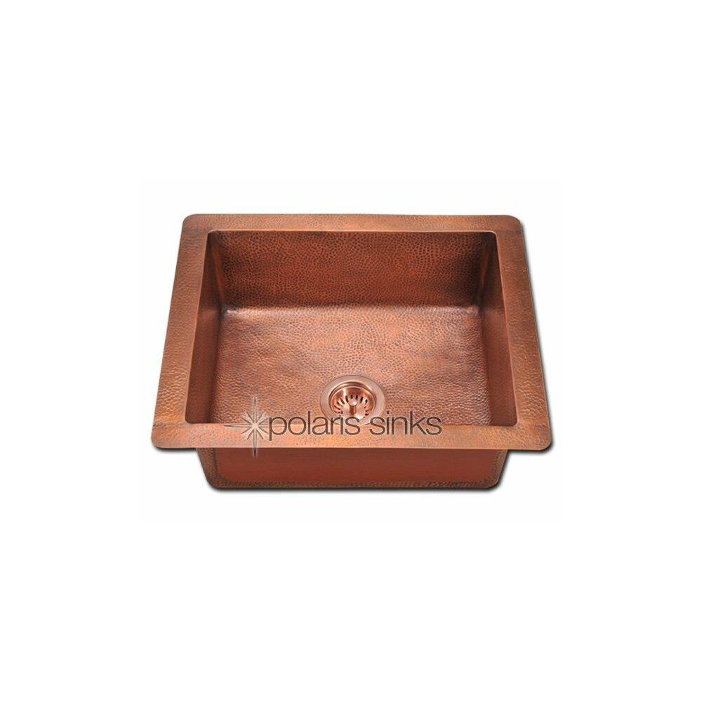 Polaris Sinks PLRS093 Polaris Sink Single Bowl Copper Sink