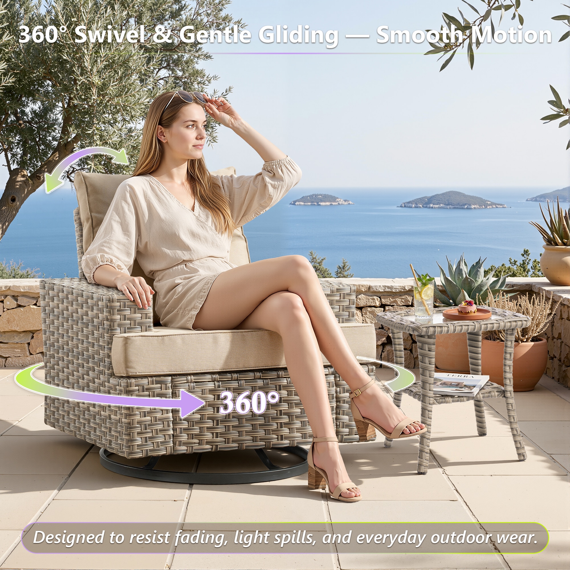 Pouuin STYZBS609 Patio-Sofas-Daybeds - View #2
