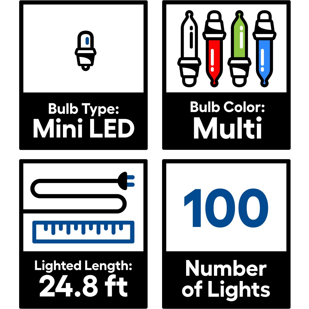 Jeu de 500 lumières DEL Holiday Living multicolores de 41,1 pi XLW77796FOB