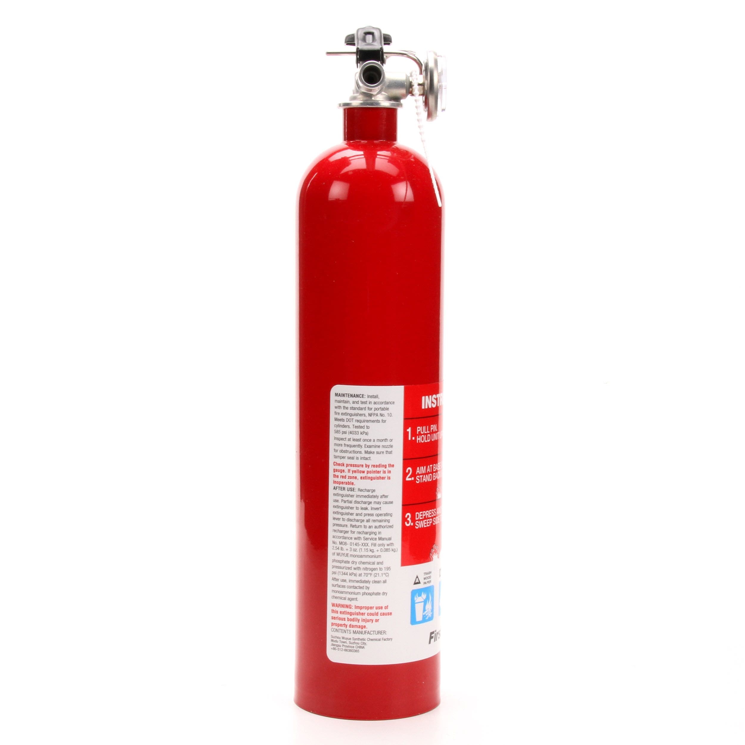 First Alert HOME1 ABC 2.5 Pound Rechargeable Fire Extinguisher-HOME1-1-A:10-B:C-10-Year Warranty