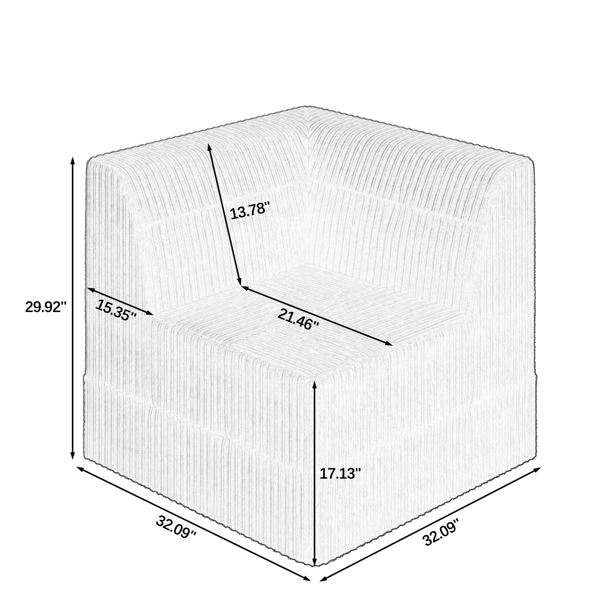 SINOFURN SYA370082GY Sofas-Loveseats - View #14