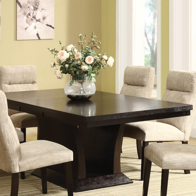 Homelegance Avery Espresso Extending, Espresso Dining Table With Leaf