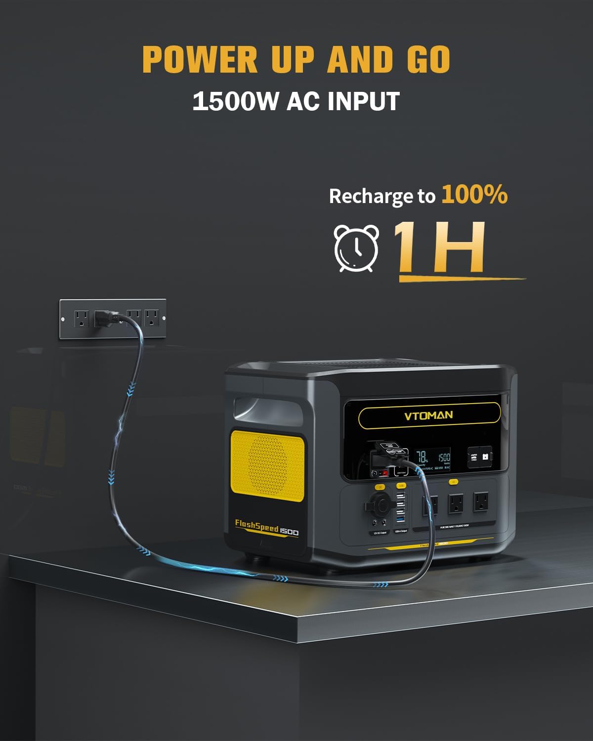 VTOMAN FS1500 Solar-Generators - View #3