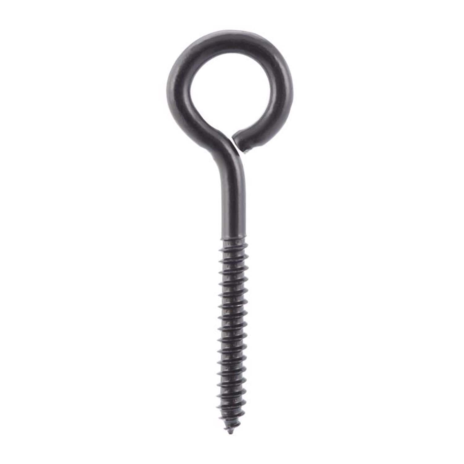 Wright  5/16 in. D X 4 in. L Black Steel Lag Screw Eye 225 lb 1 pk