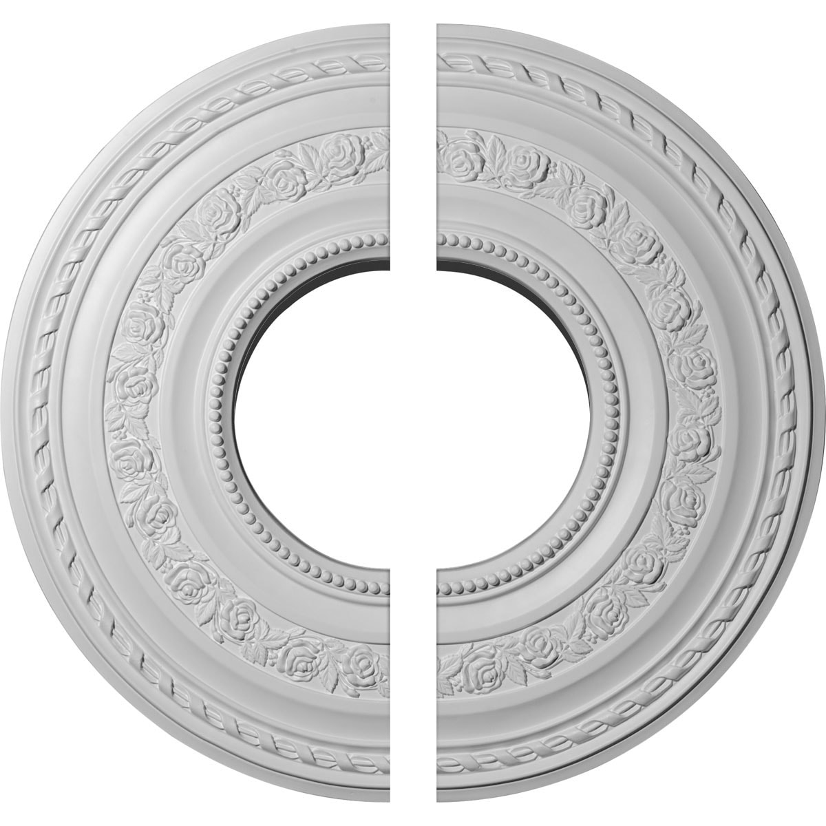 Ekena Millwork CM29AT2 Anthony 29.375-Inches W x 29.375-Inches L Architectural Primed Polyurethane Split Ceiling Medallion