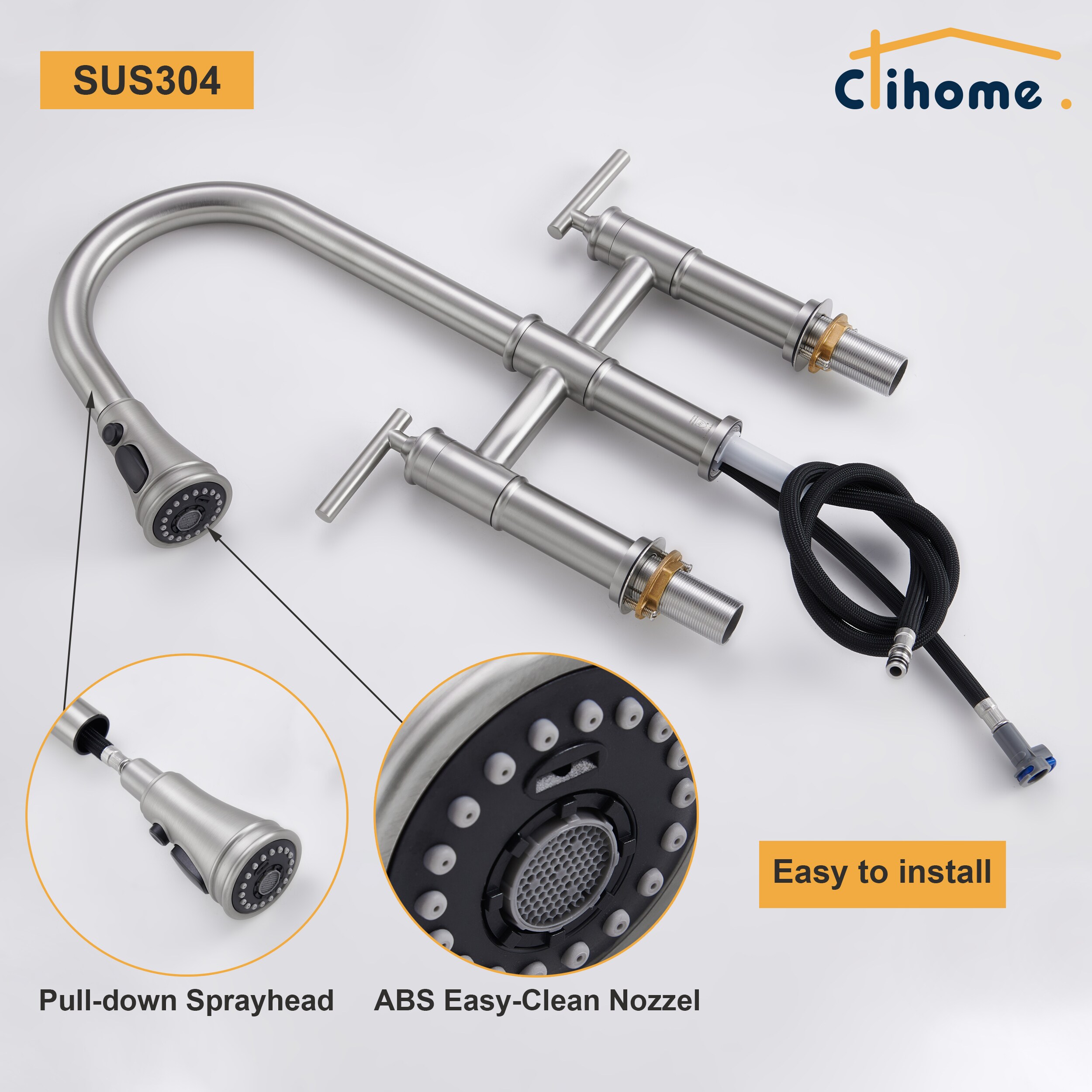 Clihome DG-KF02NS Kitchen-Faucets - View #6
