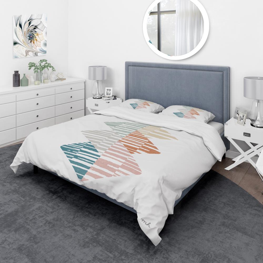 Designart BED30251-Q 3 -Piece Blue Queen Duvet cover Set