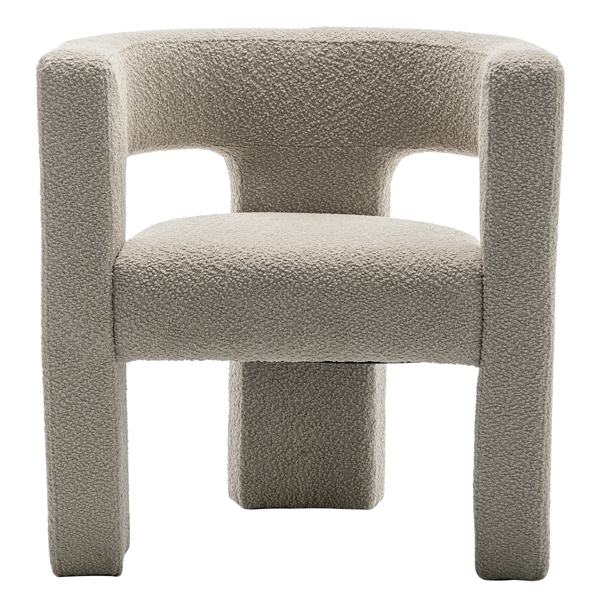 KINWELL BSC095-OAT Modern Oatmeal Boucle Accent Chair
