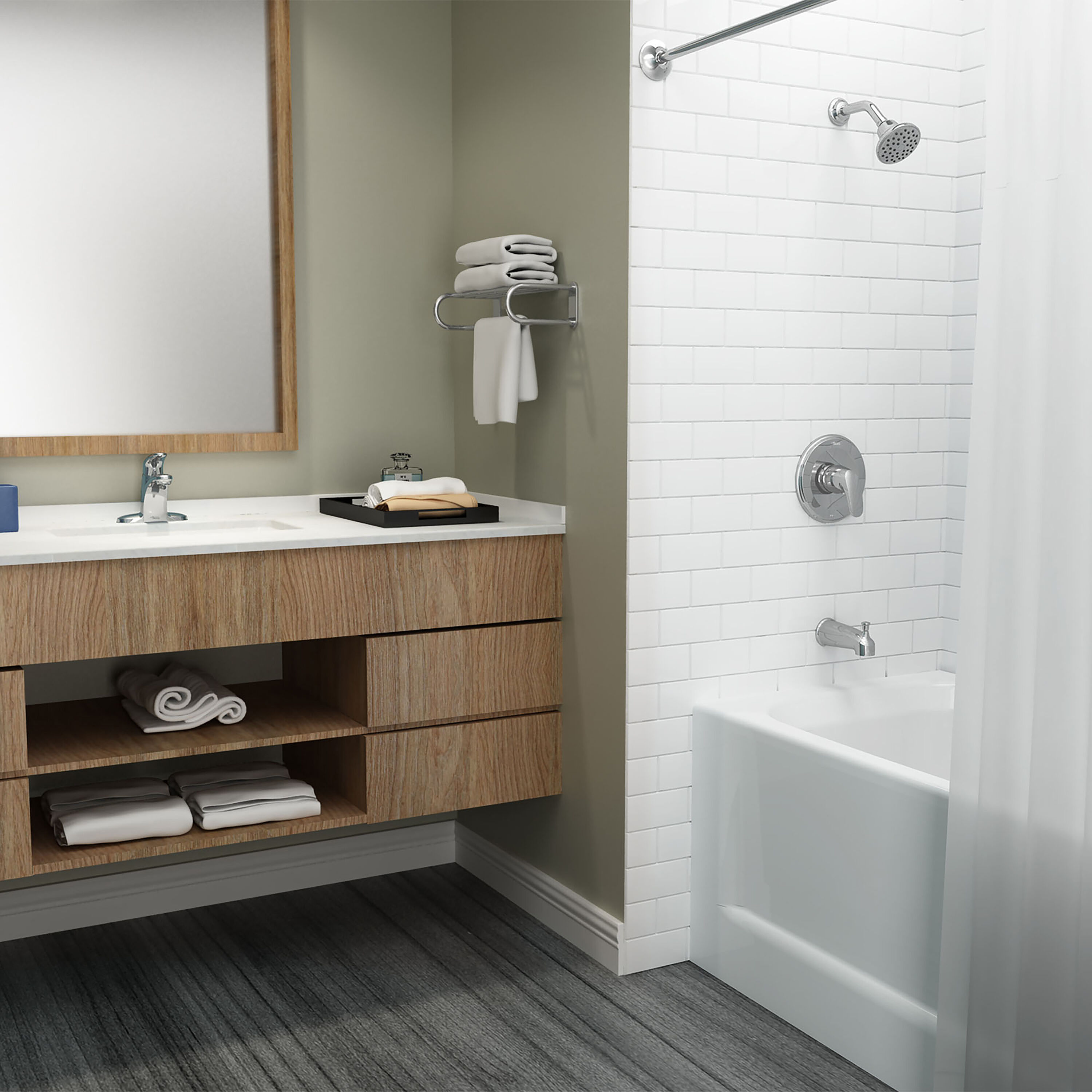 Polished Chrome Single-Handle Centerset Bathroom Faucet