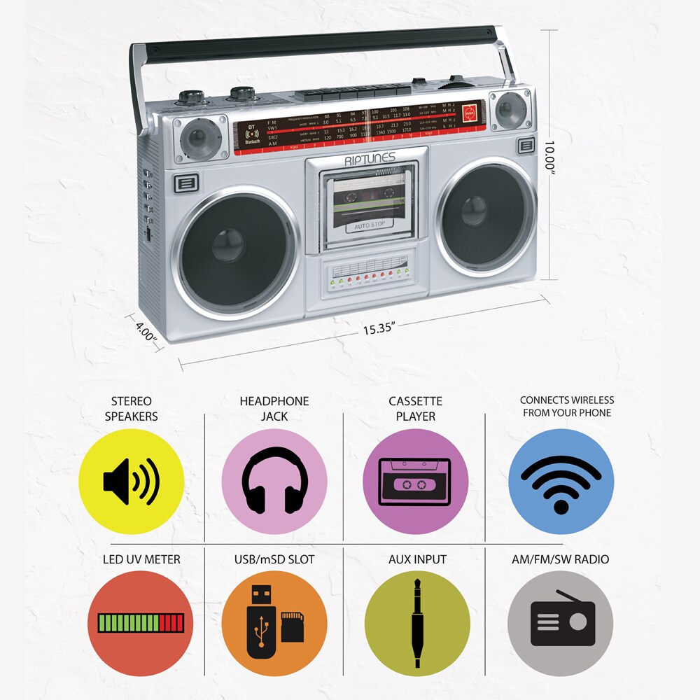 Riptunes WRACR510BTS697 Boomboxes-Radios - View #8