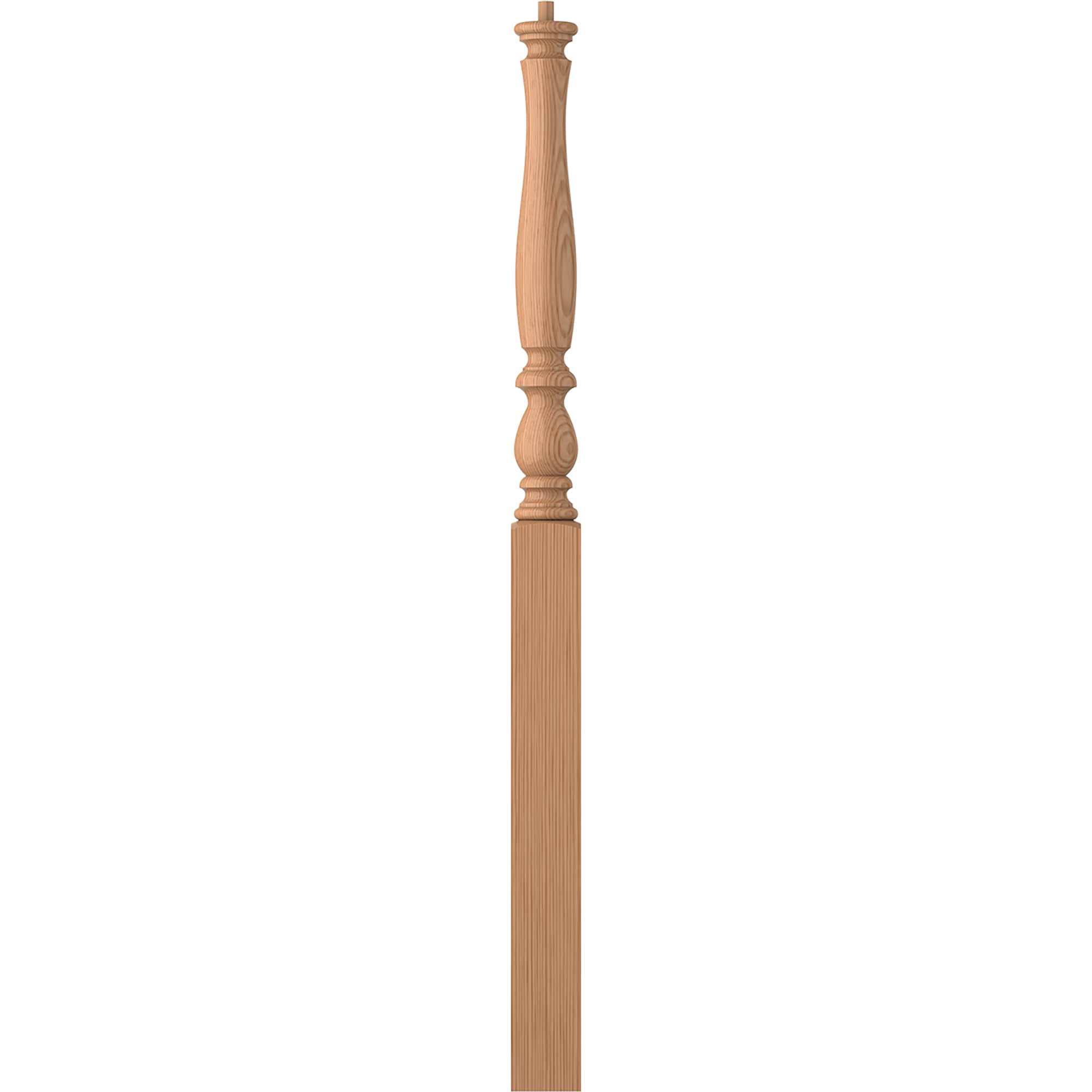 L.J. Smith Stair Systems LJP-3914-AL Harbor 3.25-in x 50-in Unfinished Alder Starting Stair Newel Post