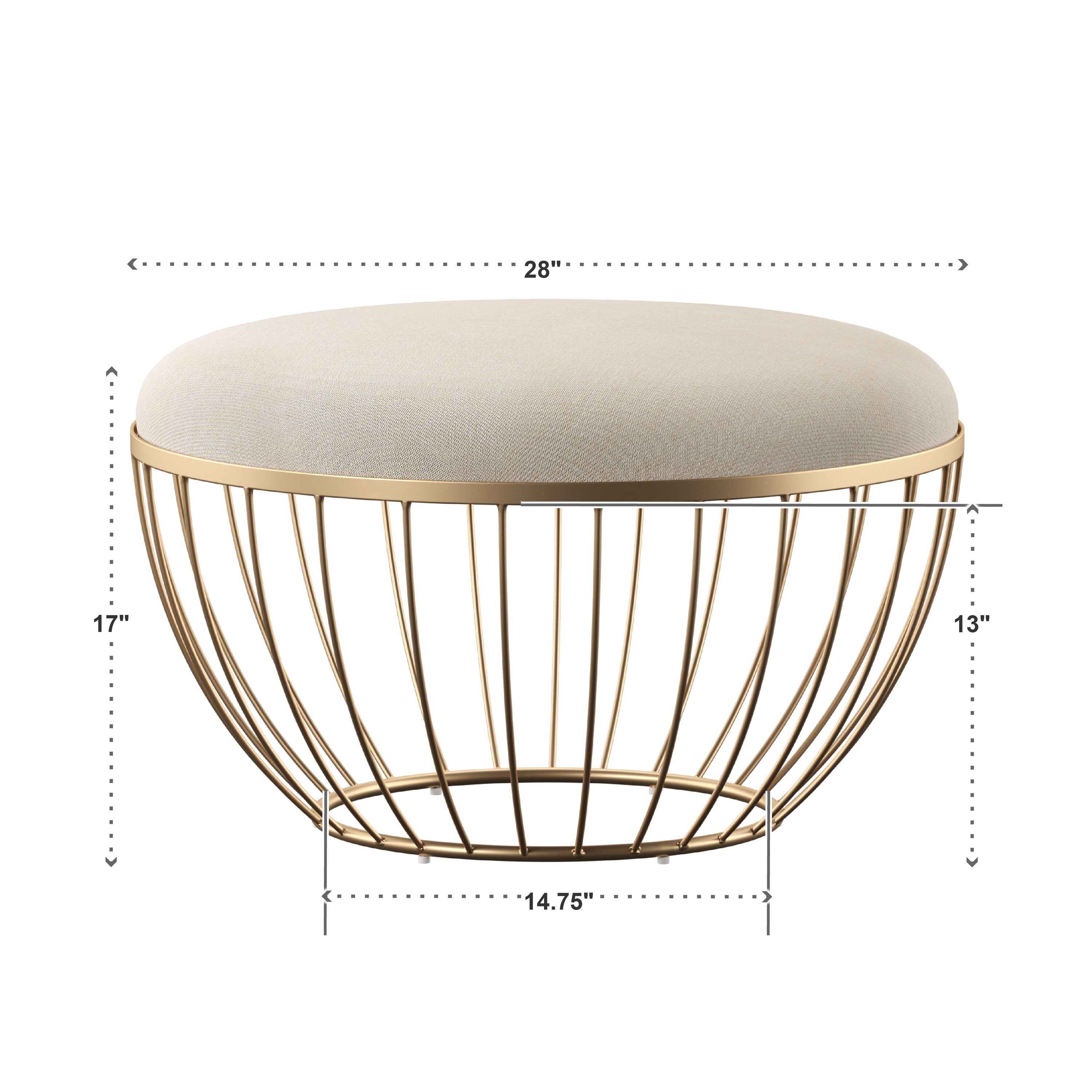 Safavieh 789OT-BL Indoor-Ottomans - View #3