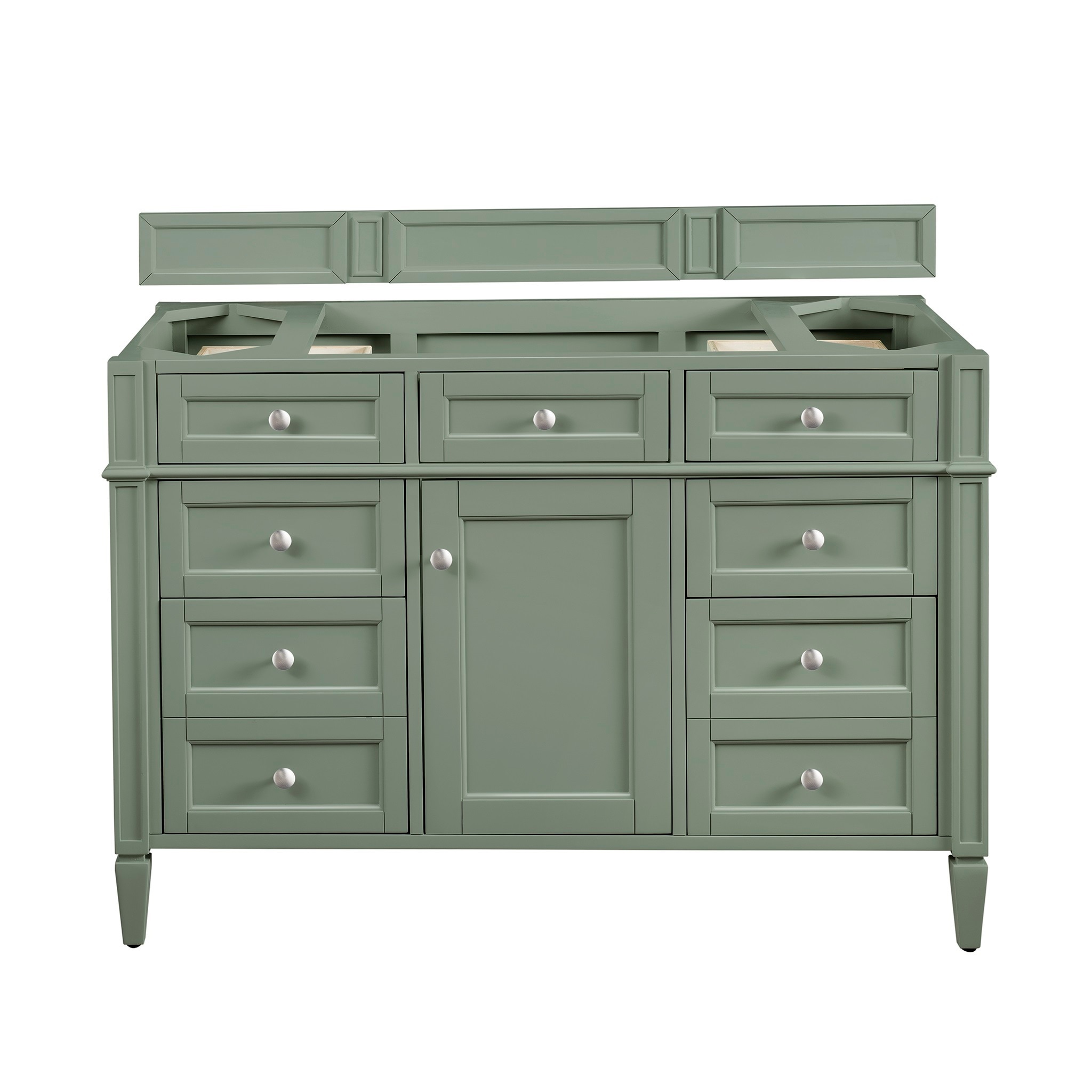 James Martin Vanities 650-V48-SC Brittany 48-in Smokey Celadon Bathroom Vanity Base Cabinet without Top