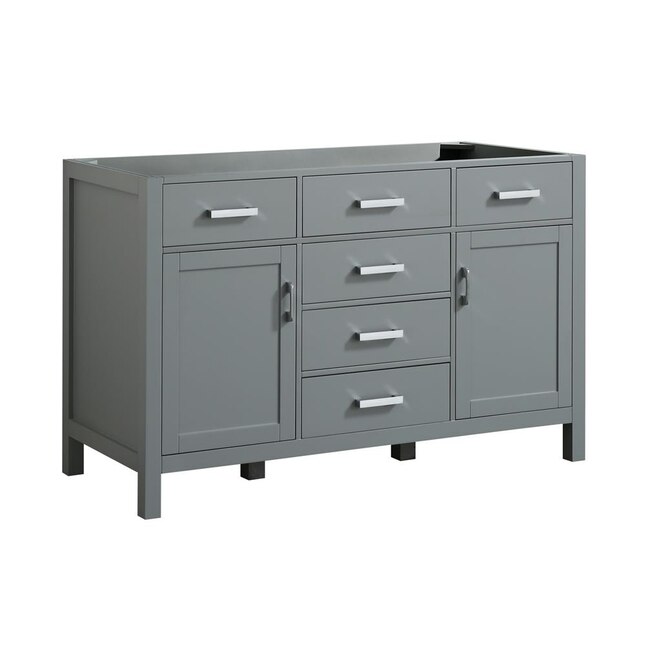 Beaumont Decor Hampton 54-in Gray Bathroom Vanity Cabinet Beaumont Decor Hampton 54-in Gray Bathroom Vanity Cabinet