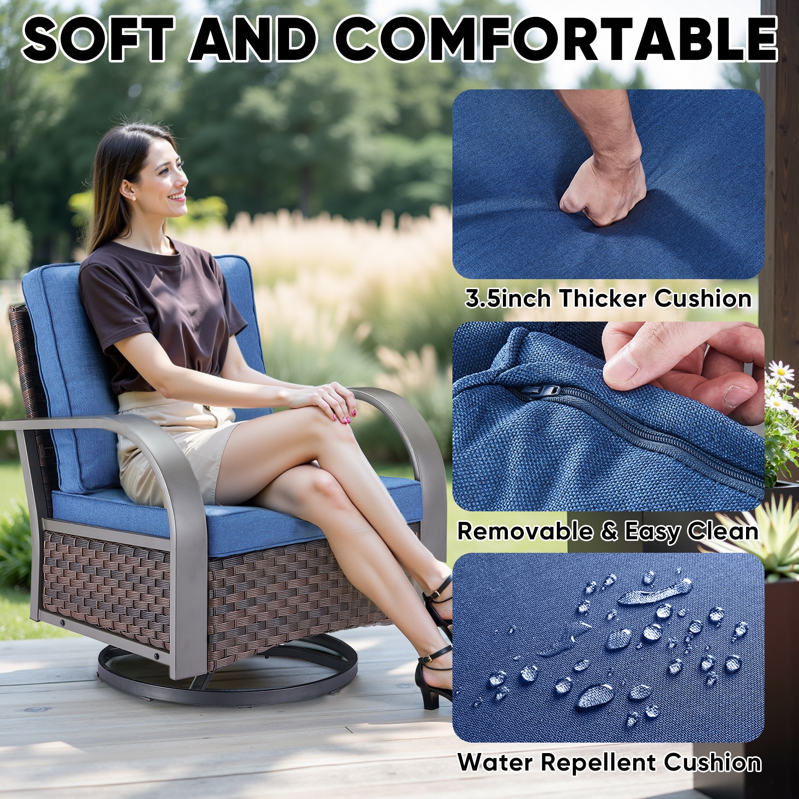 Jeehope PATZB2020001BR-1 Patio-Conversation-Sets - View #3