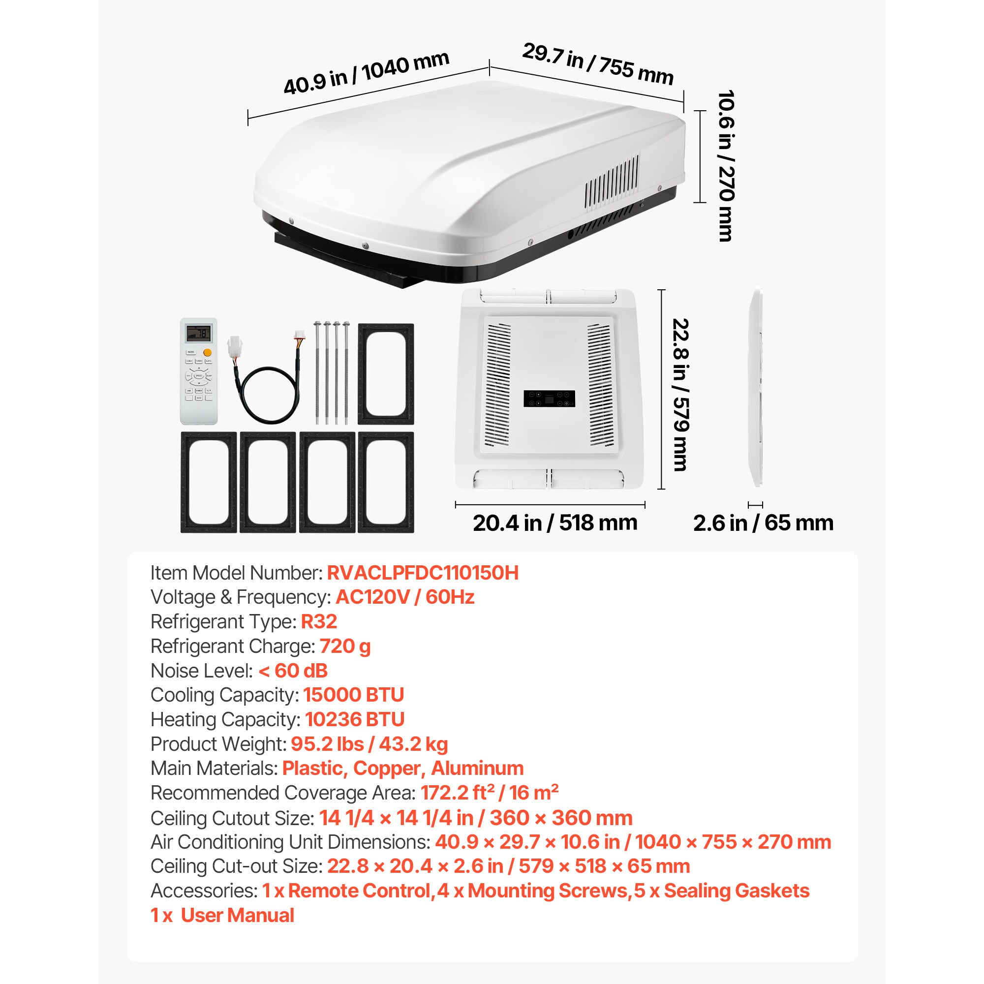 VEVOR SCFCKDTZFBXF17912V6 Rv-Accessories - View #7