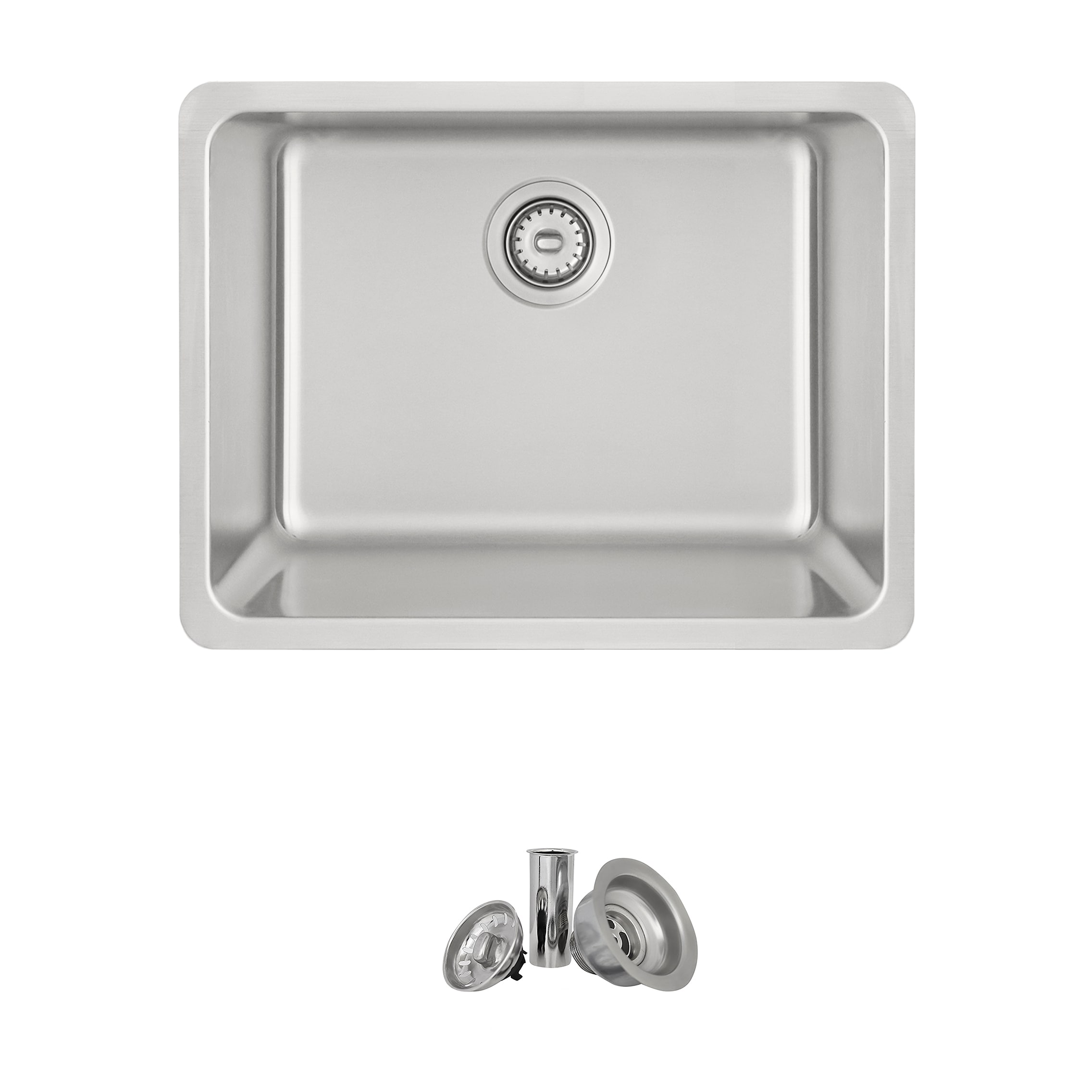 Stylish S-408T1 Drop-in or undermount 20.5-in x 18-in Stainless steel Single bowl 18 -Gauge Kitchen Sink