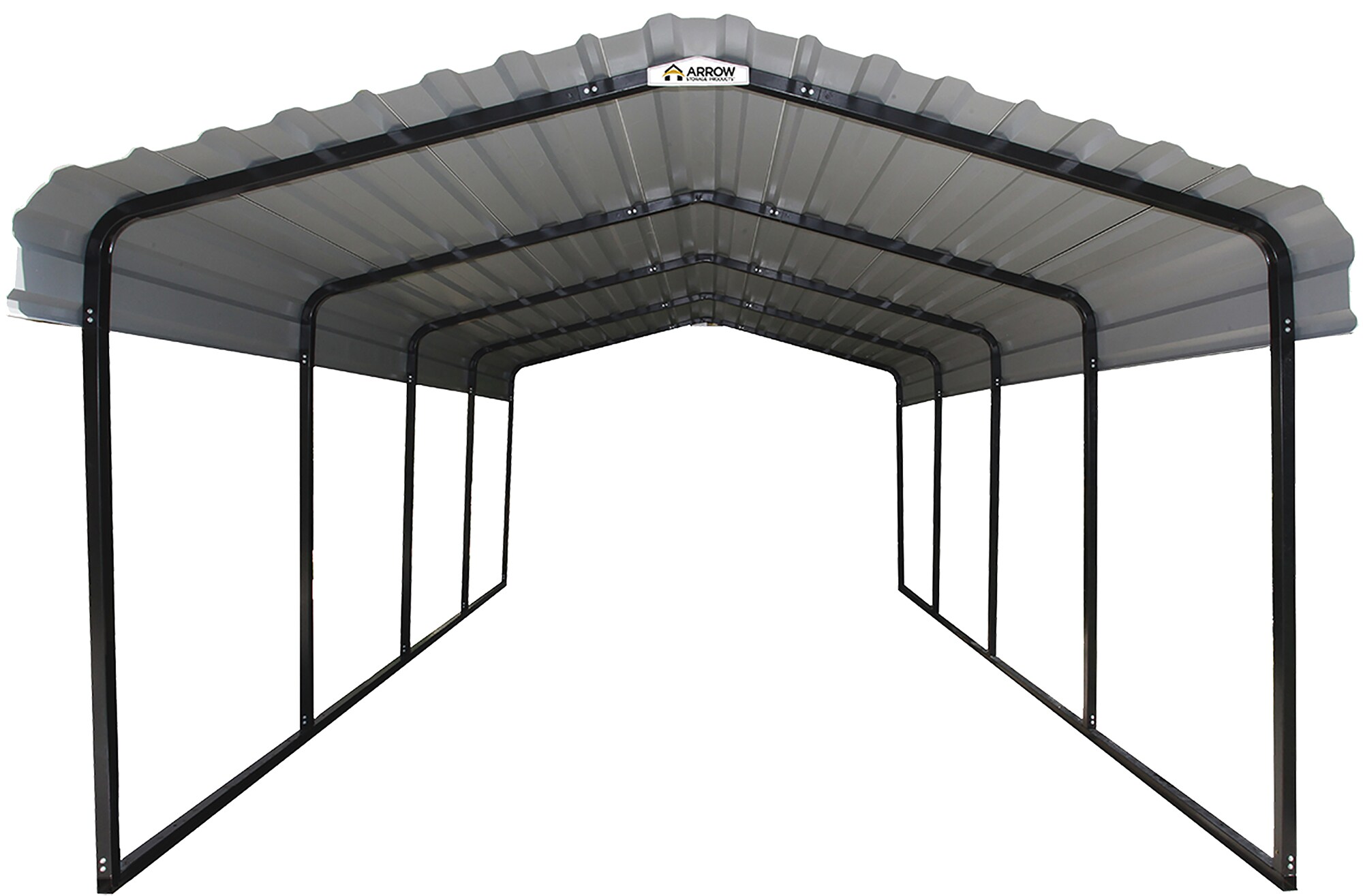Arrow 12-ft W x 20-ft L x 7-ft H Eggshell Metal Carport with