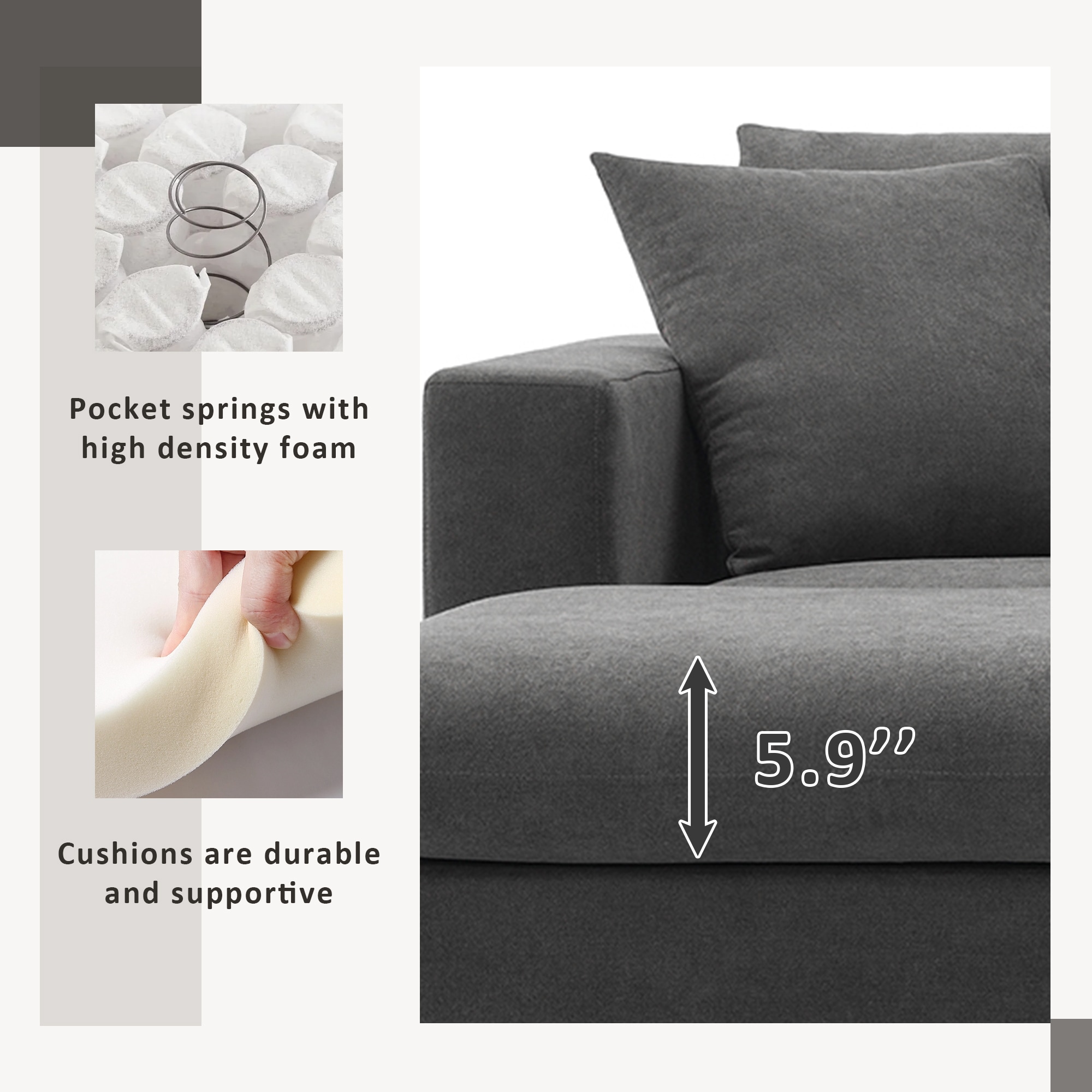 ModernLuxe GS009023AAE Sofas-Loveseats - View #4