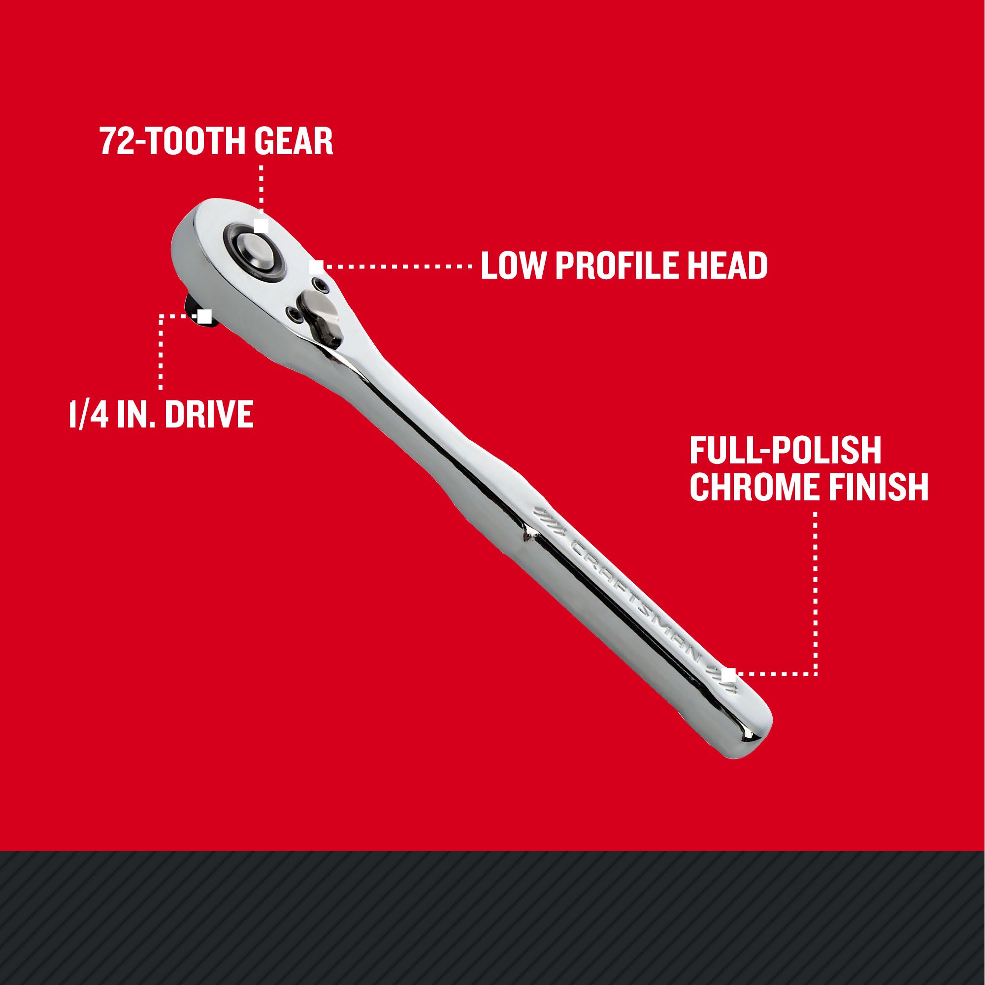 1/2 in. Drive Low-Profile Ratchet with Soft Grip