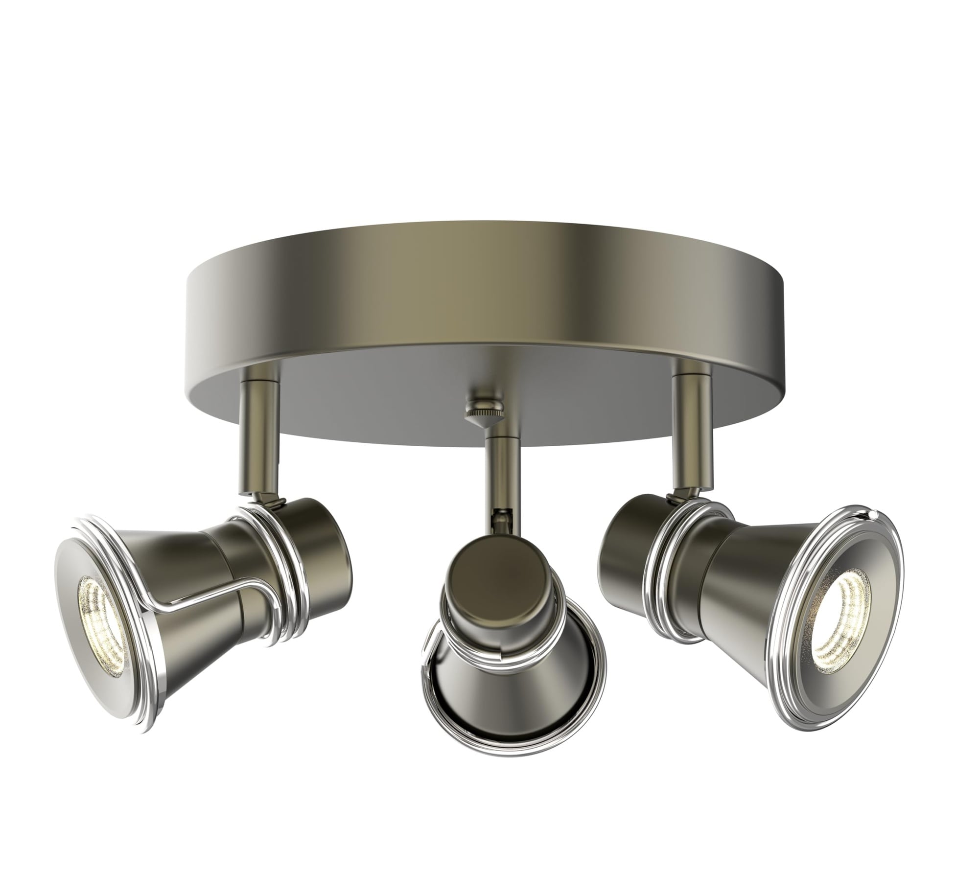 AOIZGMY 3-Light Dimmable LED Ceiling Spotlight Industrial Gunmetal ...