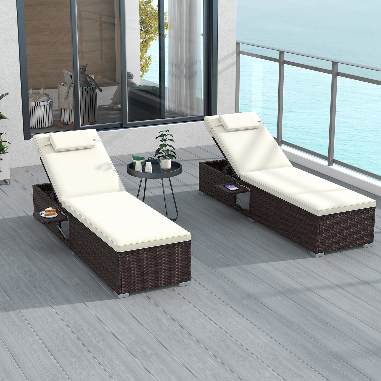 Forclover HBV-W72140WH Patio-Chairs - View #2