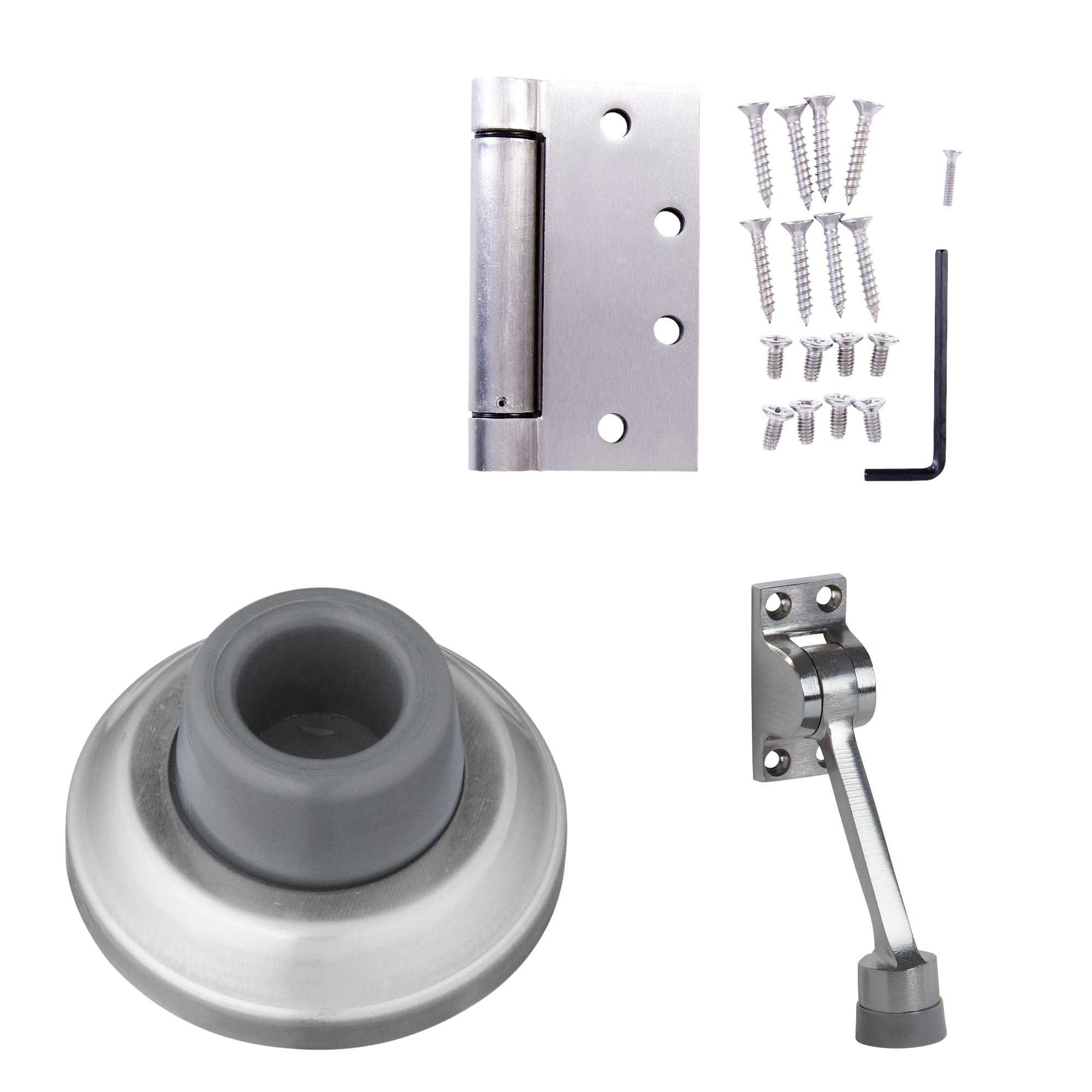 National Hardware 4-in Satin Chrome Kick-down Door Stop