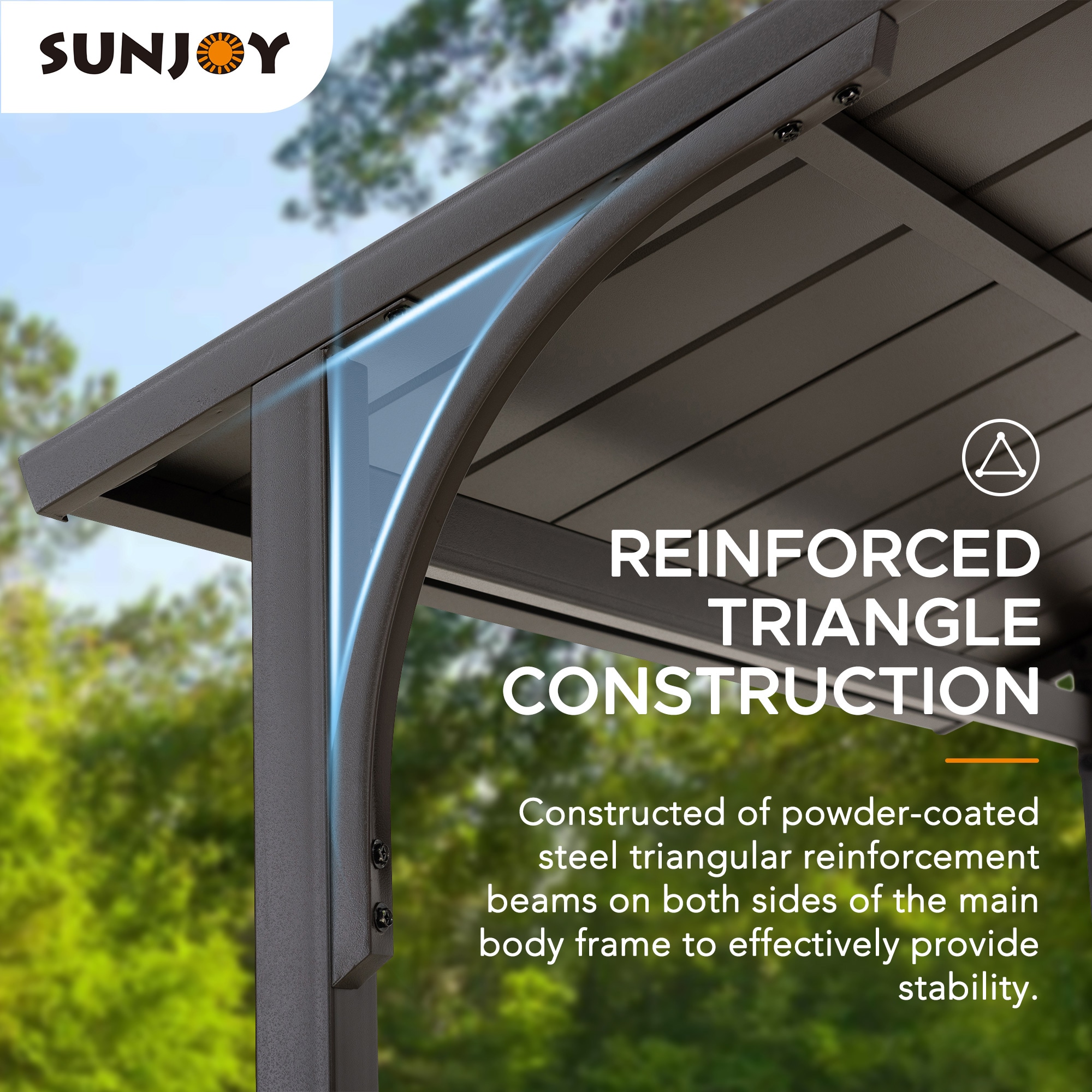 Sunjoy 5-ft x 8-ft Rectangle Brown Metal Steel Roof Grill Sunjoy 5-ft x 8-ft Rectangle Brown Metal Steel Roof Grill