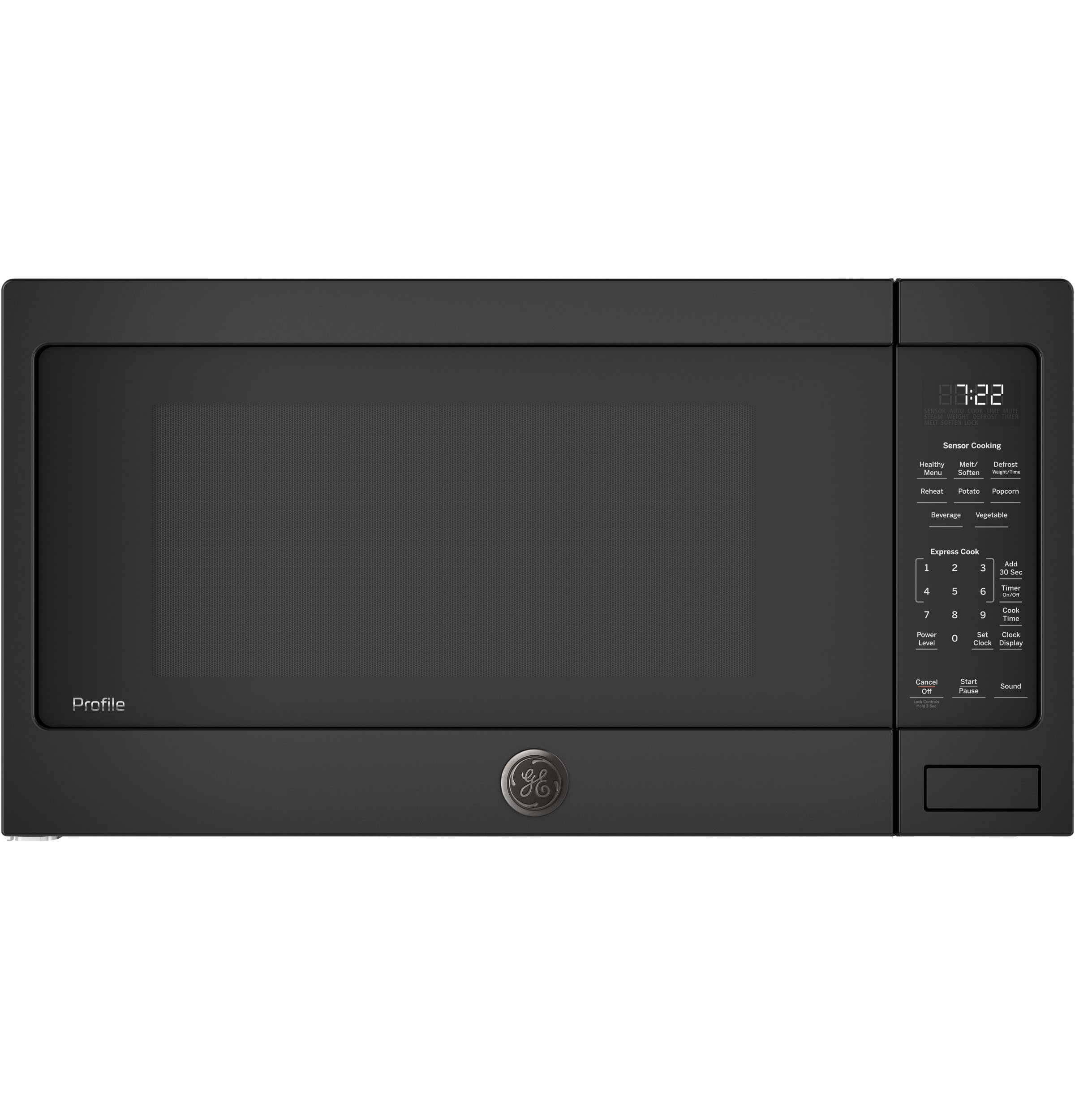 GE 2-cu ft 1200-Watt Sensor Cooking Controls Countertop Microwave (Black)  in the Countertop Microwaves department at