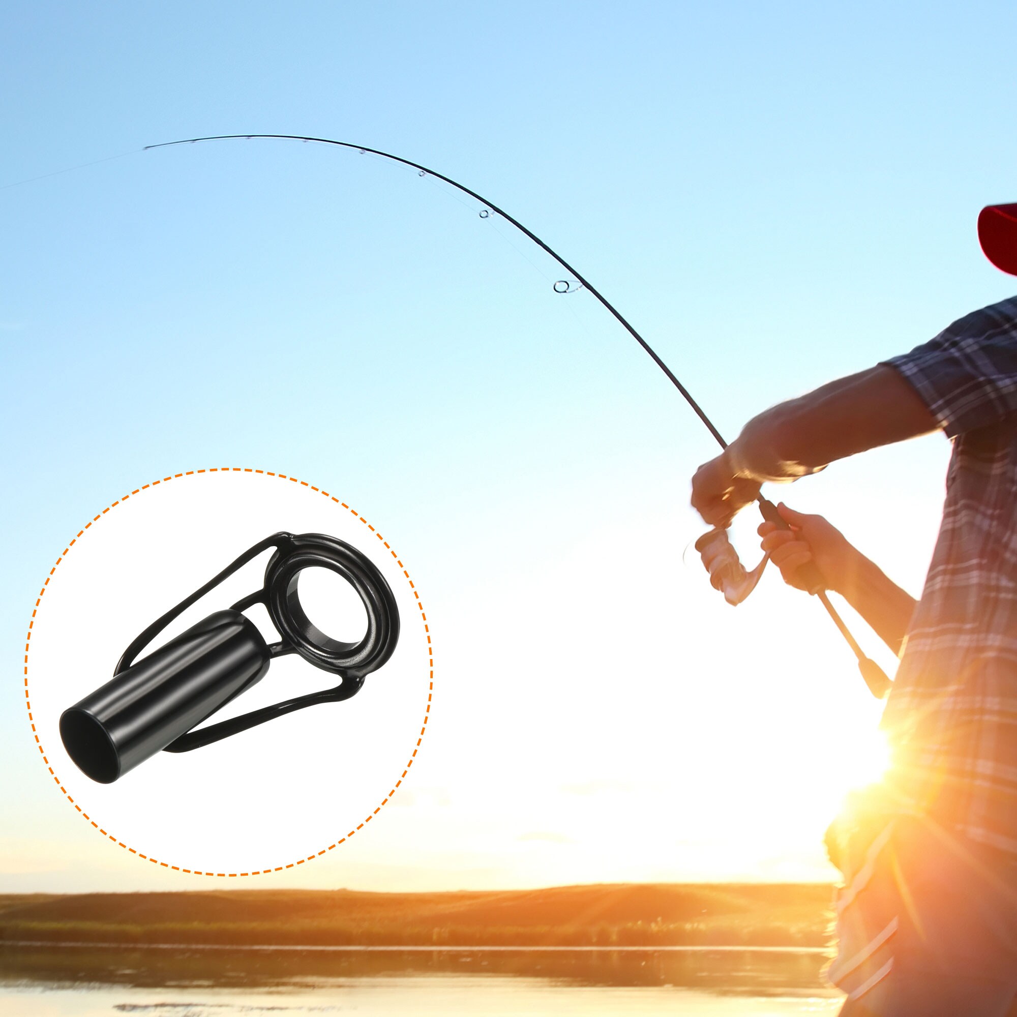 PATIKIL 6.0mm Tube Dia Fishing Rod Tips Repair Kit 3pcs Stainless Steel ...