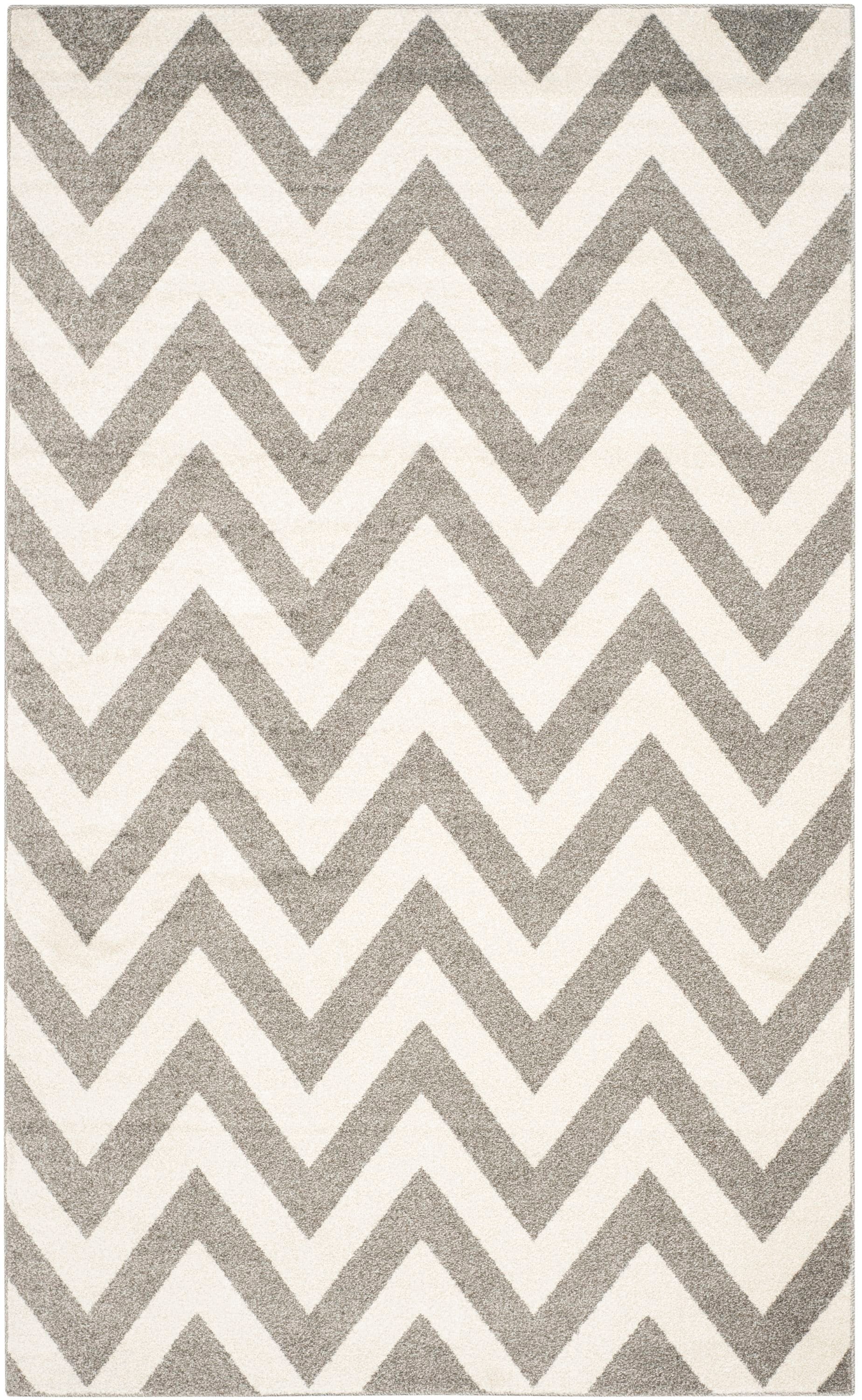 Wheat Beige Easy-Care Rectangular Synthetic Area Rug 5' x 8'