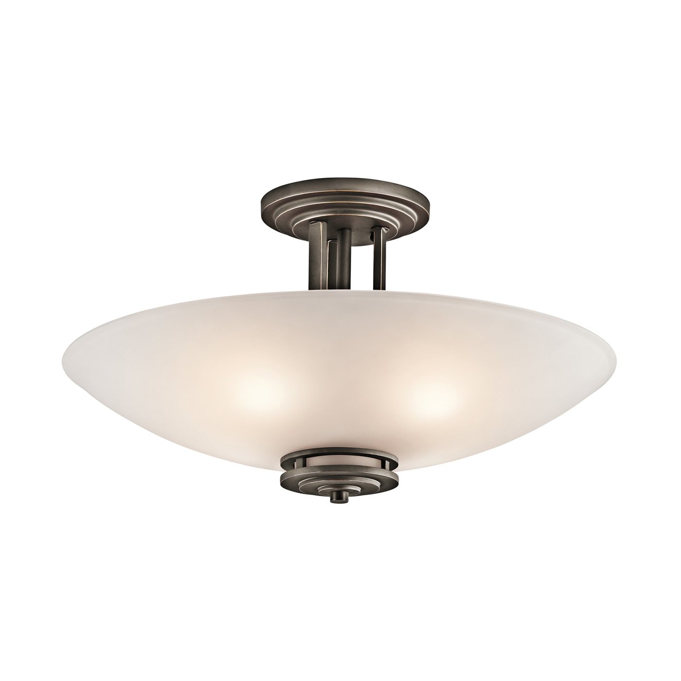Kichler 3677OZ Hendrik 1 -Light 24-in Bronze Semi Flush Mount Light
