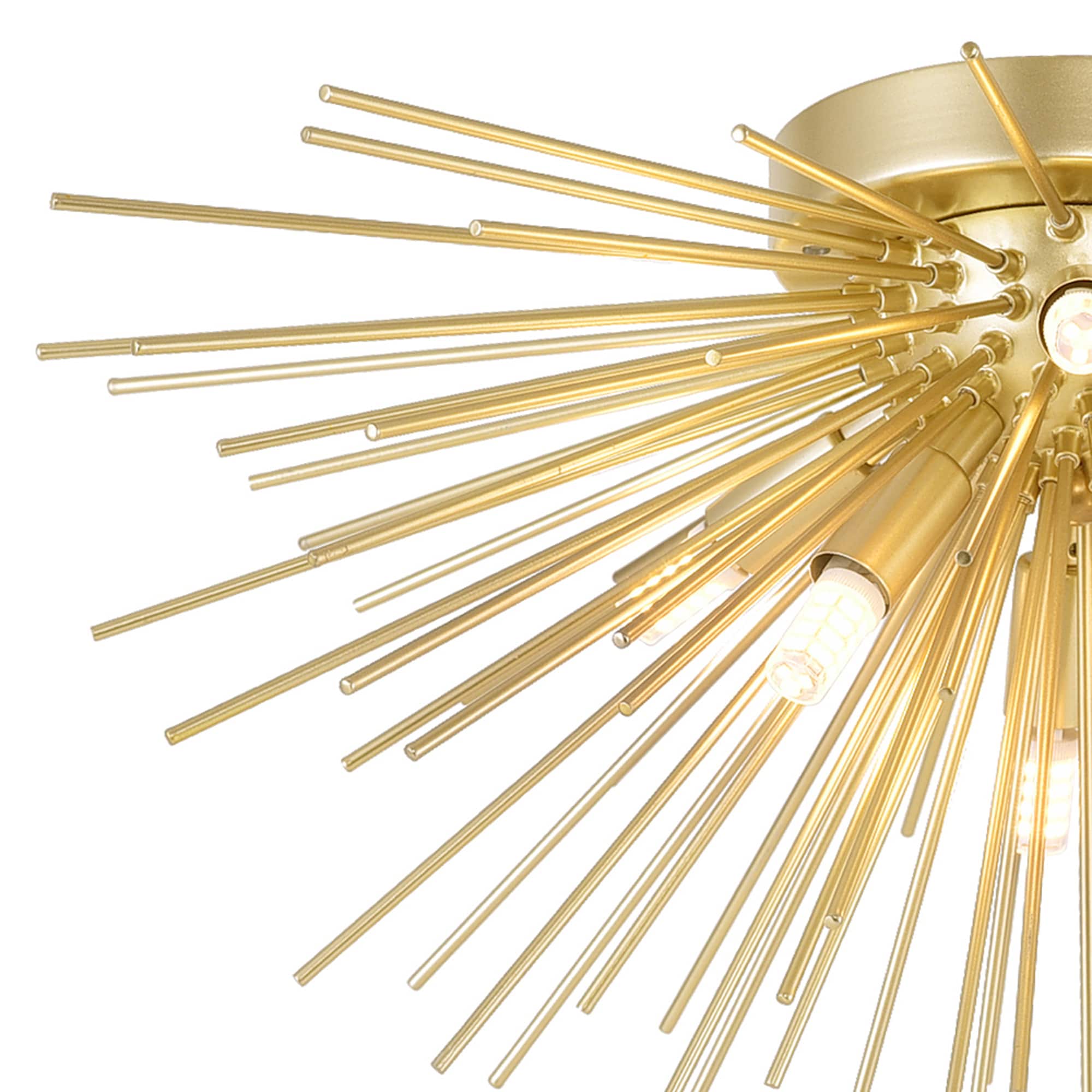 Gold Glass Globe LED Contemporary Flush Mount Light