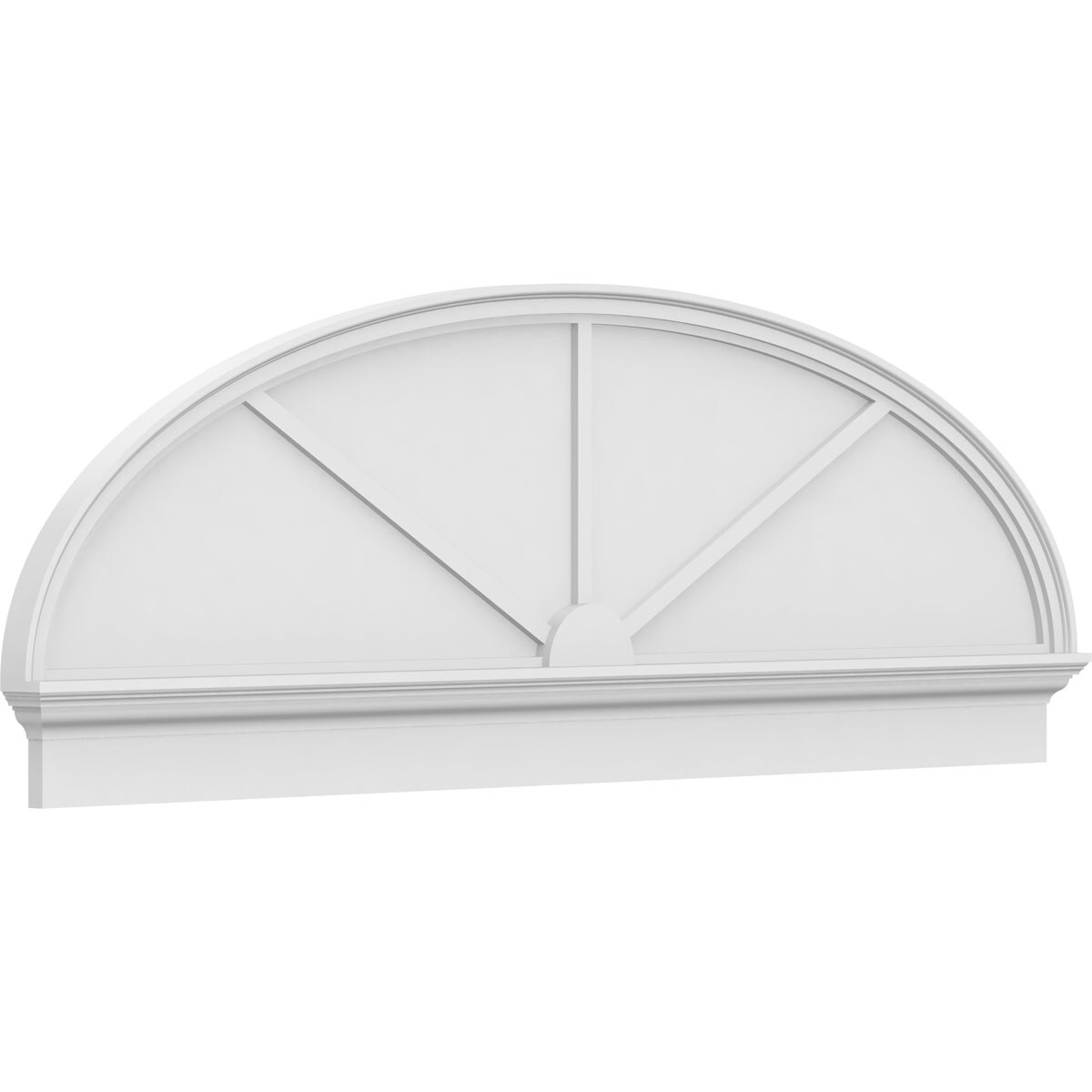 Ekena Millwork PEDPC074X255ELL03 74-in W x 25.375-in L PVC Pediment