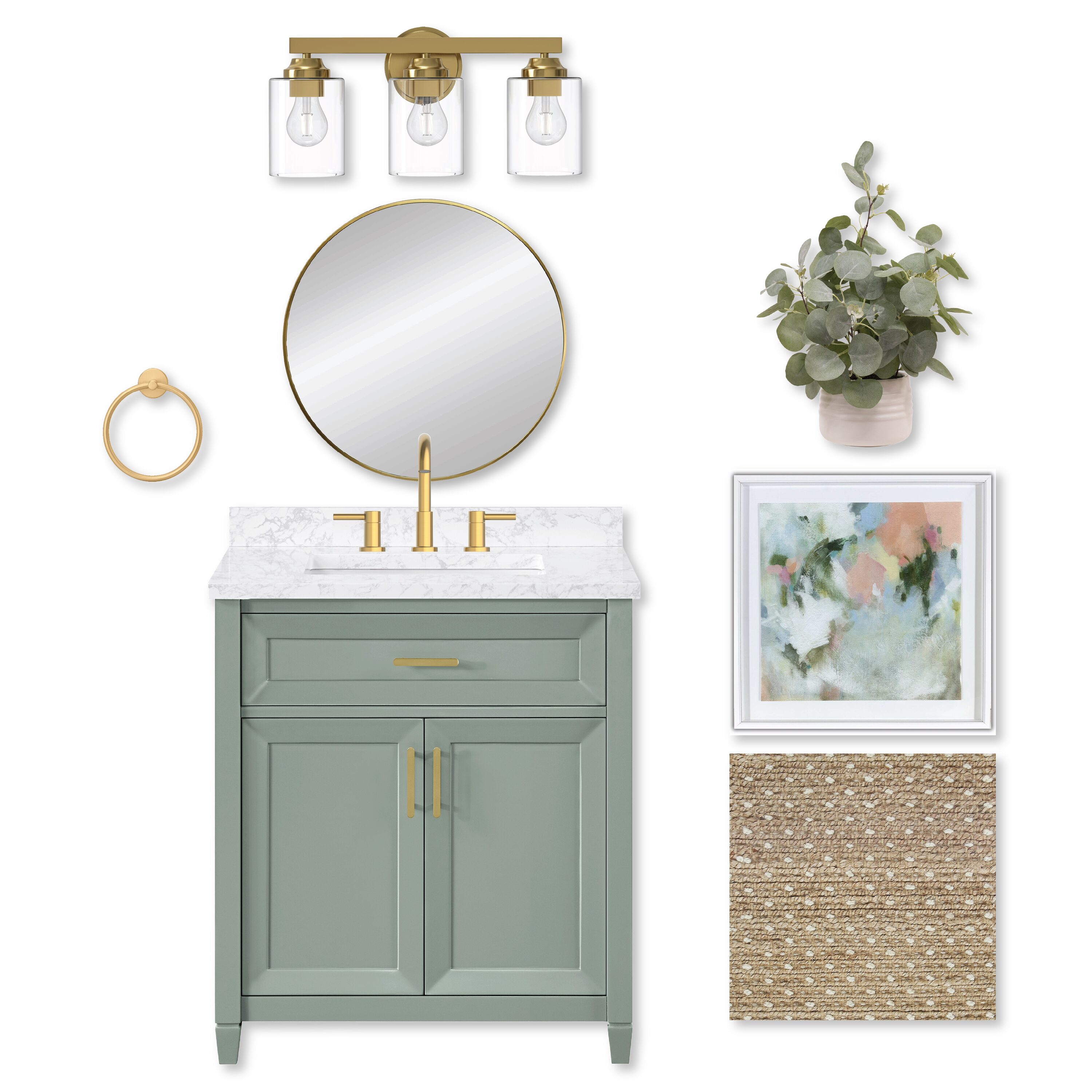 allen + roth  Emeryson Gold Transitional Bathroom Collection