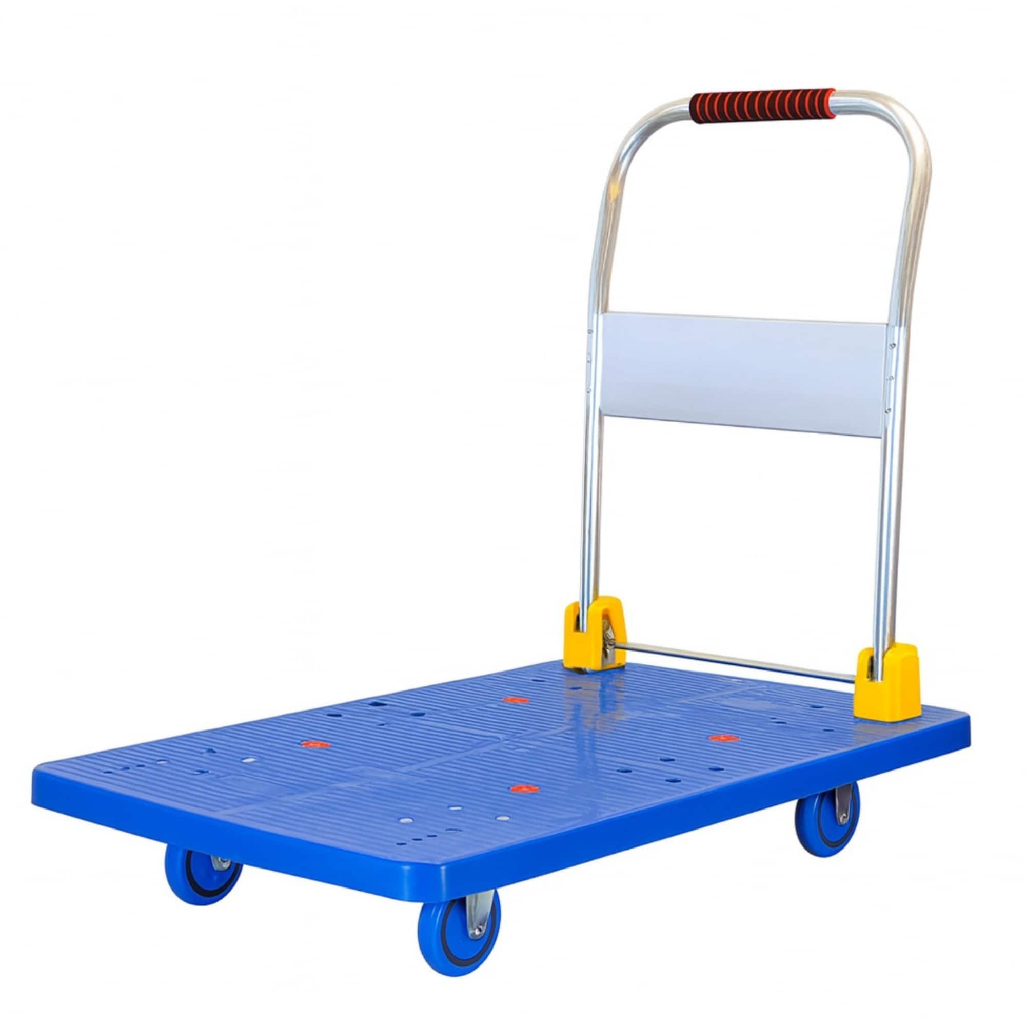 Boyel Living Blue Folding Heavy Duty Flatbed Cart 1320 lbs Capacity Moving Platform Truck