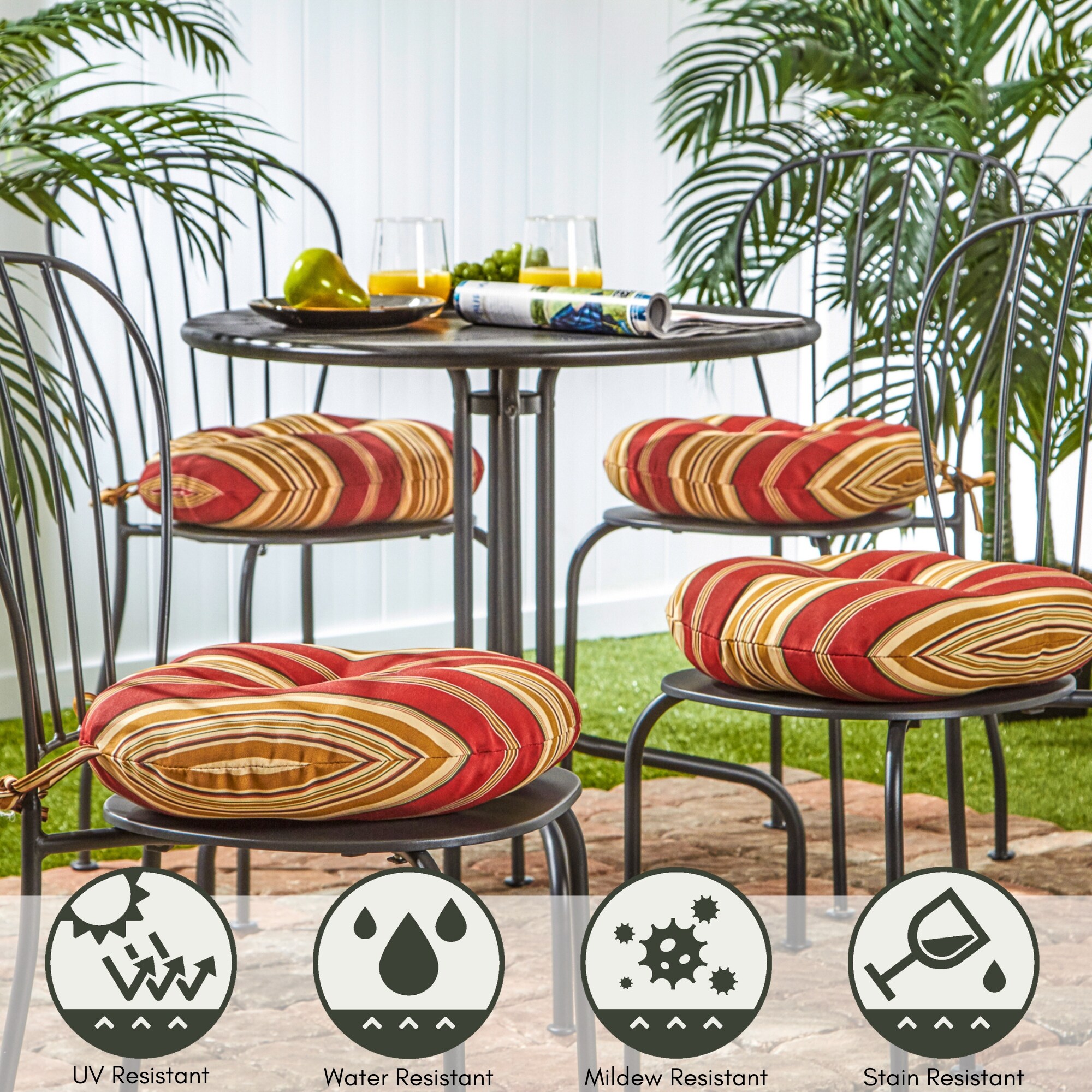 Greendale Home Fashions OC6816S4-ROMASTRIPE Patio-Furniture-Cushions - View #6