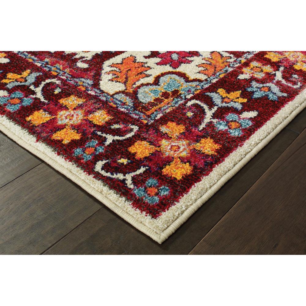 Archer Lane Ashworth 8 X 10 (ft) Red Indoor Floral/Botanical Area Rug ...