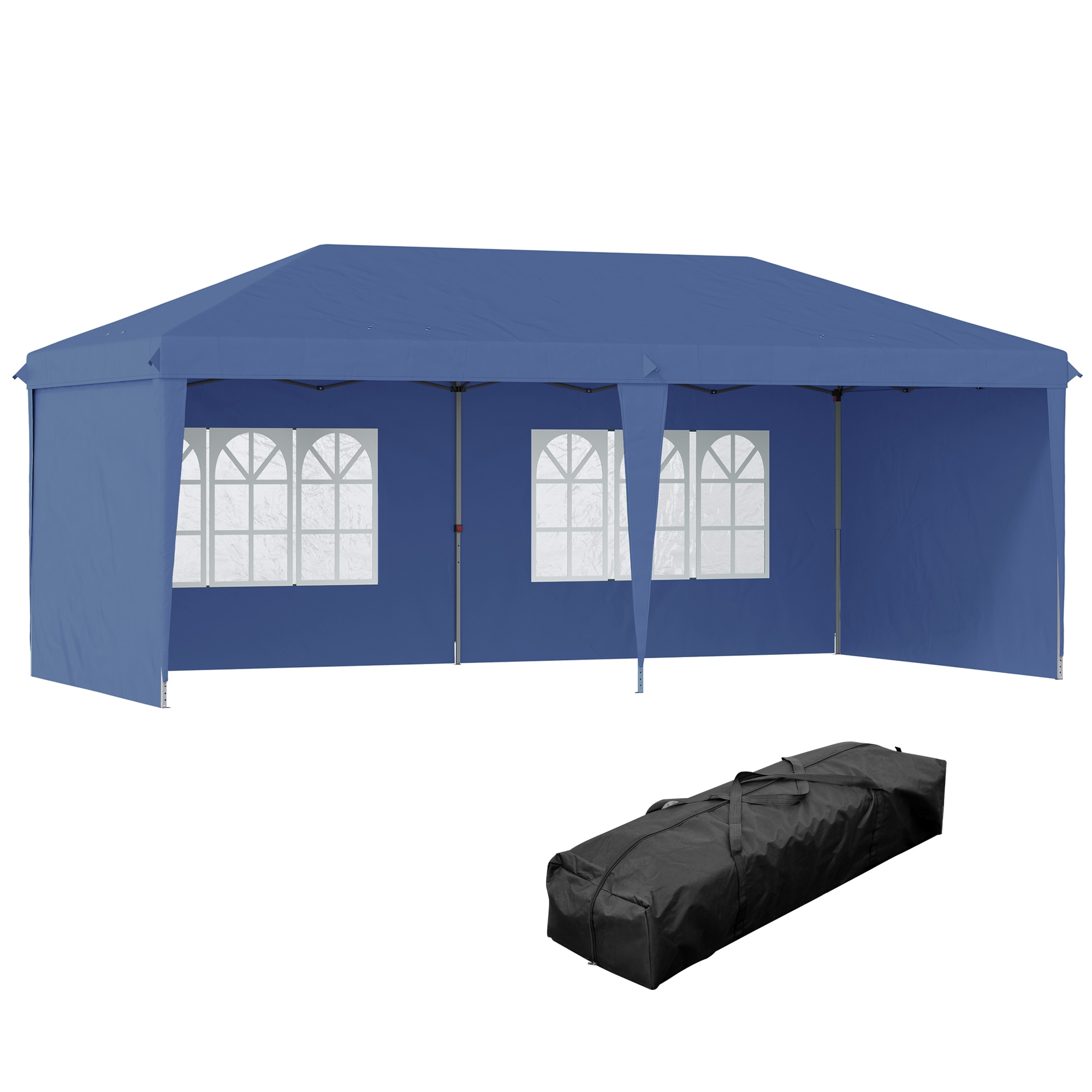 Kahomvis AOS-QP109-282 19.25-Feet x 9.75-Feet Rectangle Blue Pop-up canopy
