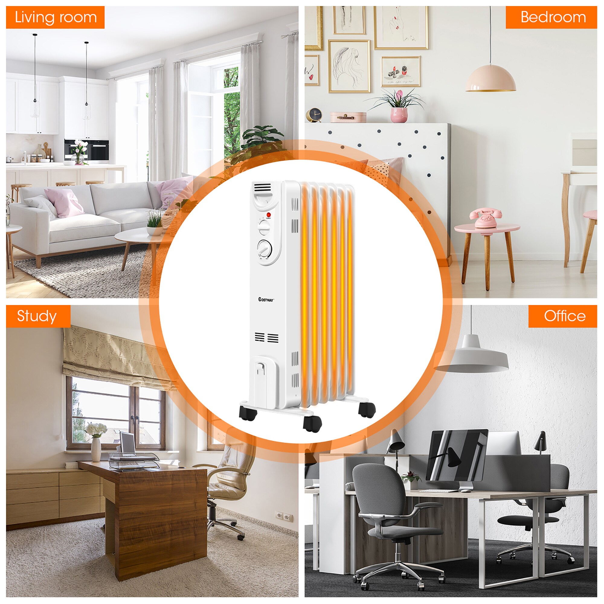 Costway SWL00036 Portable-Electric-Heat - View #4