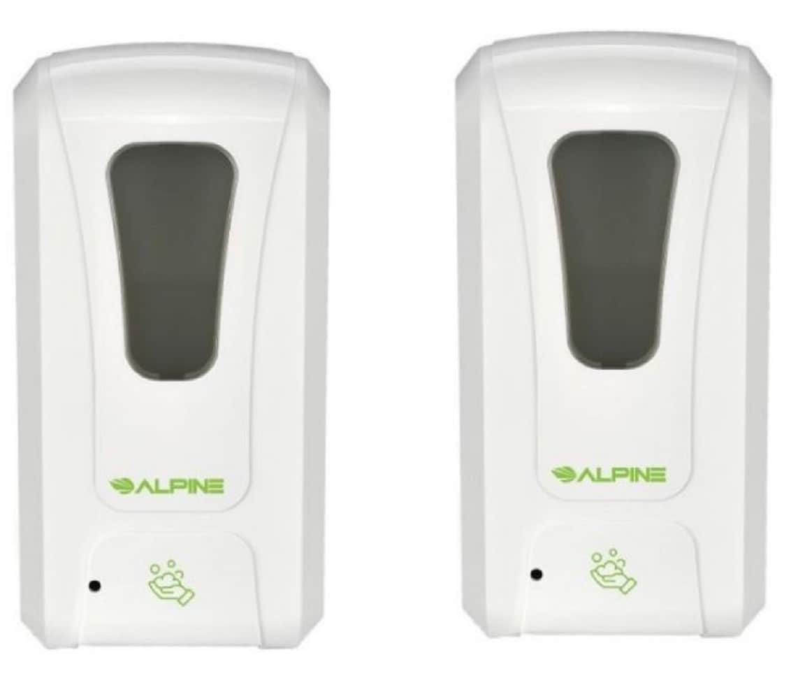 Alpine Industries ALP430-L-2PK White Automatic Commercial Soap Dispenser