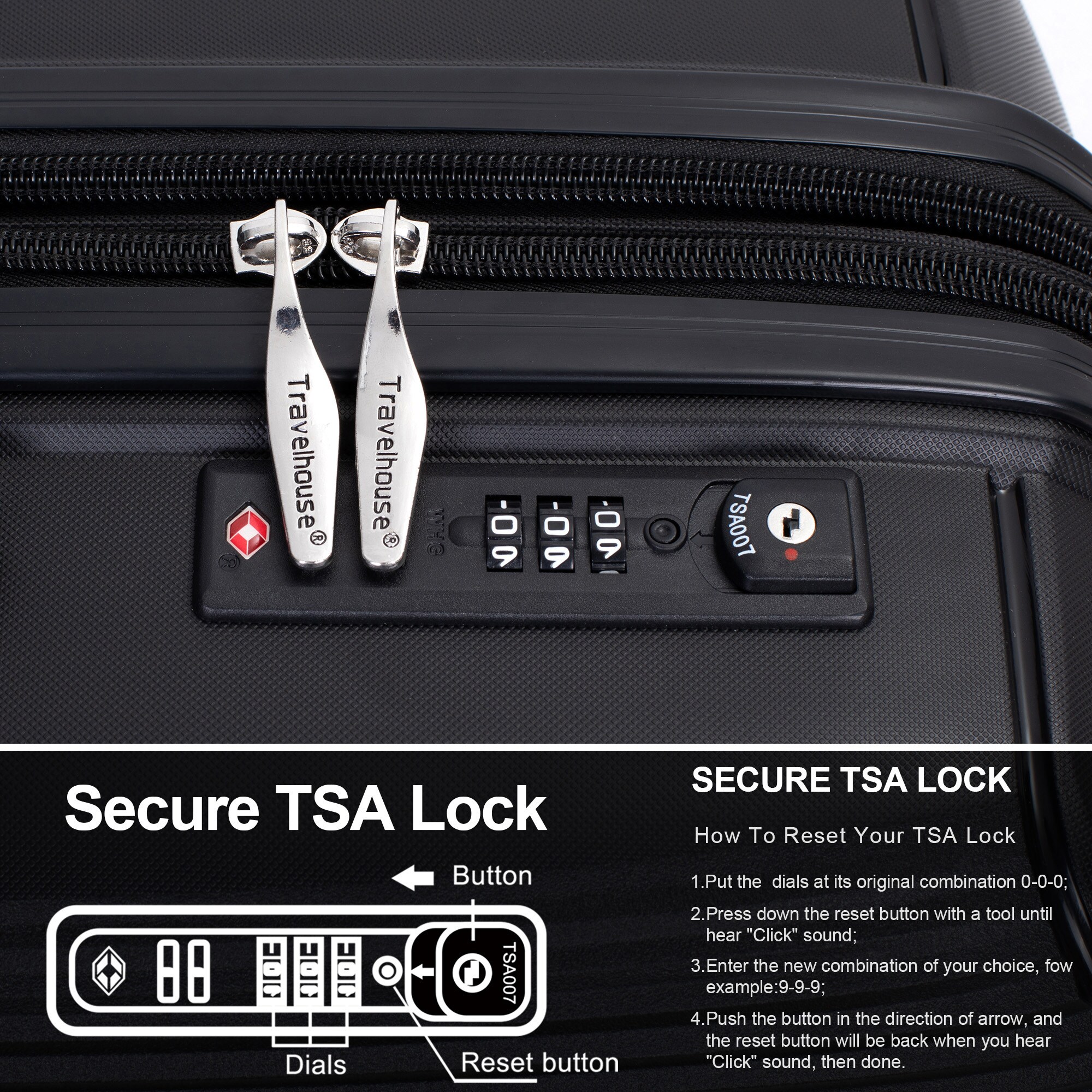 SINOFURN SYD9400021BK Luggage-And-Luggage-Sets - View #12