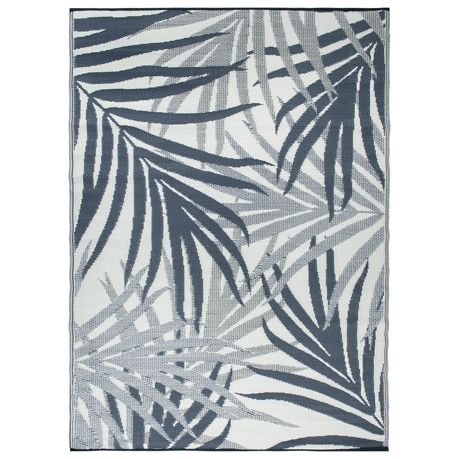 World Rug Gallery 6068NAVY3X5 3 x 5 (ft) Loomed Polypropylene Navy Rectangular Indoor/Outdoor Floral/Botanical Tropical Area rug